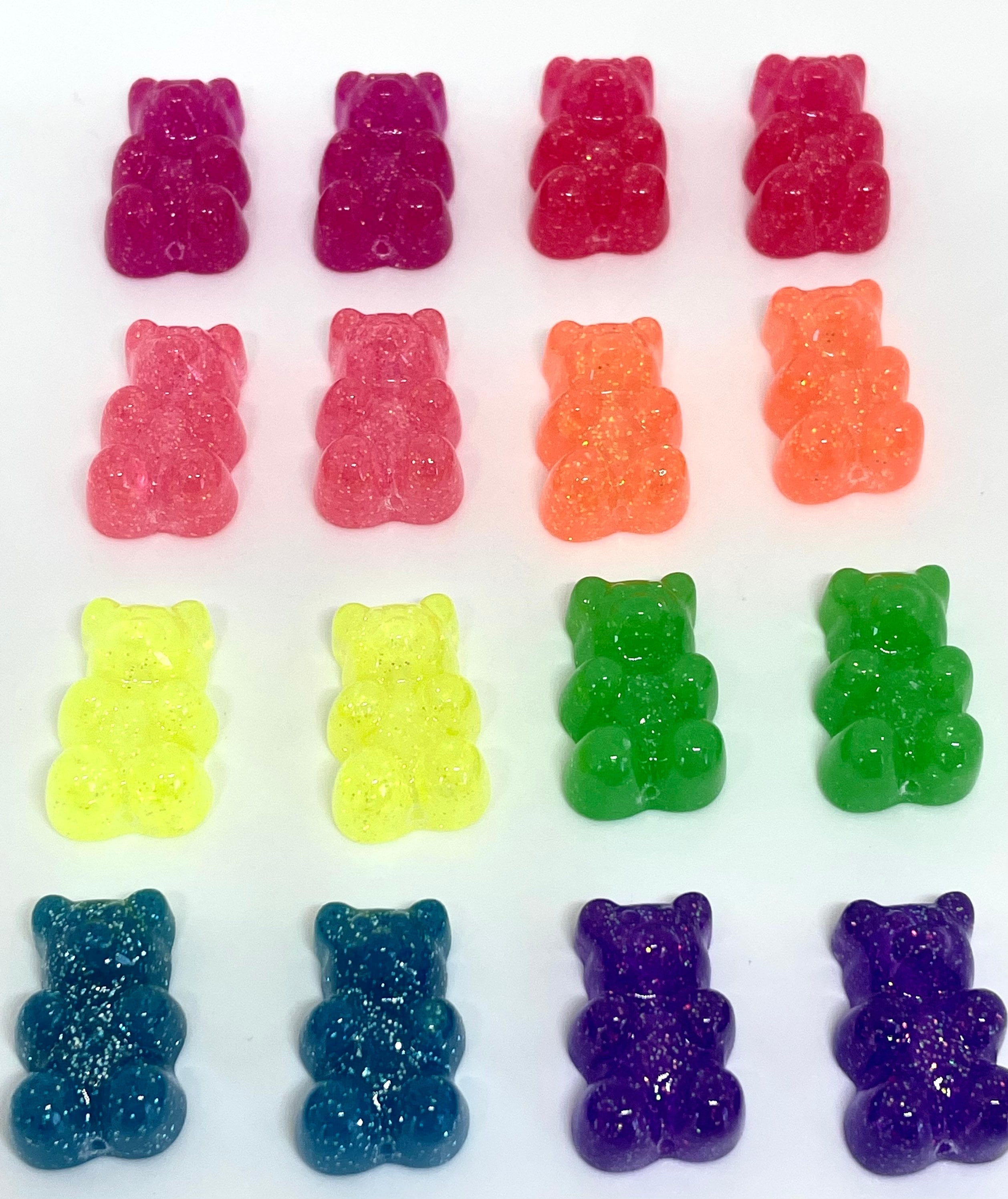 Gummy Bear Beads for Charms, Gummy Bear Charms, Candy Beads, Resin Gummy Bears, Animal Beads for Jewelry, Gummy Bear Pendant