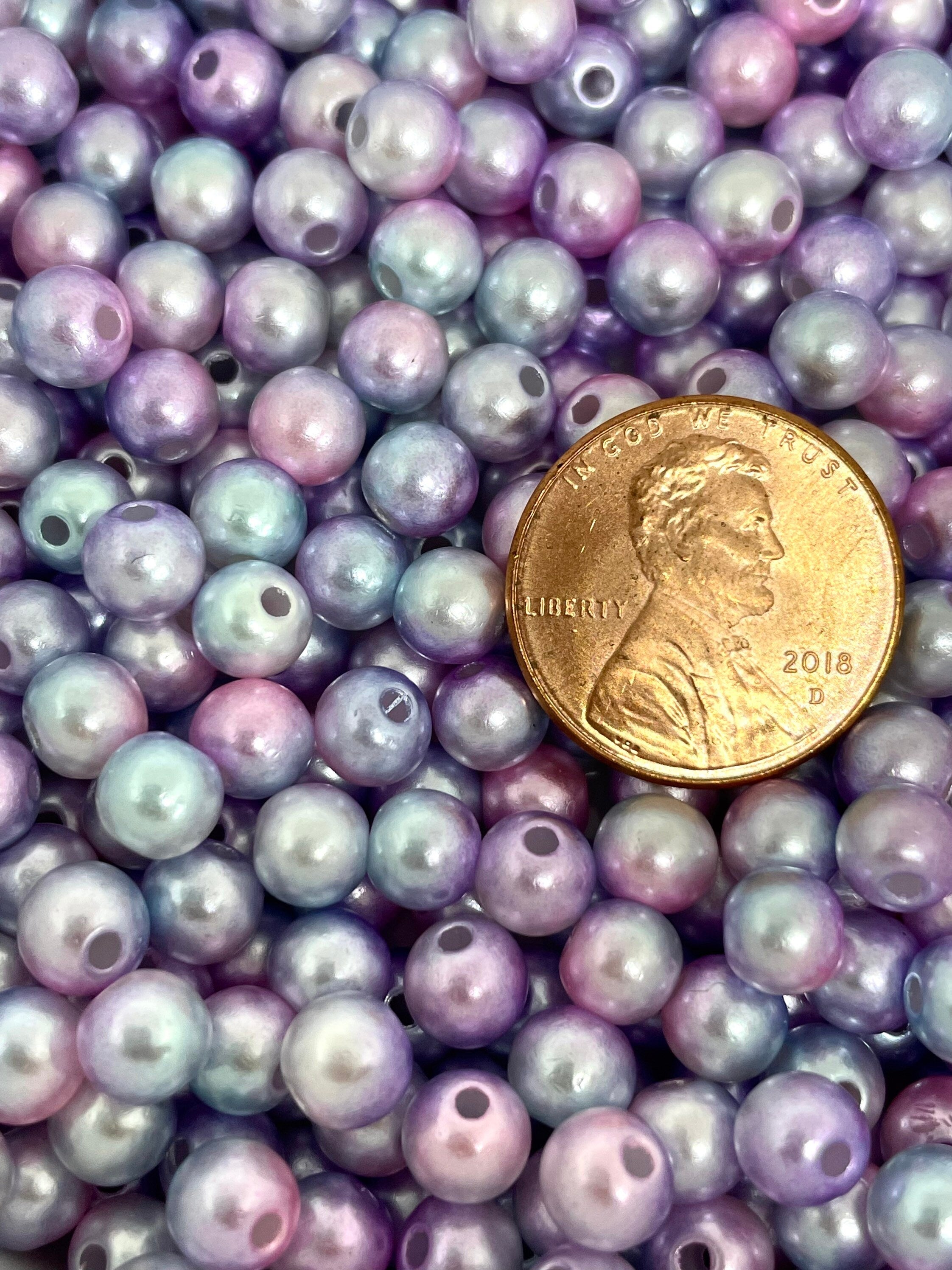 Pastel Round Beads for Bracelet, Metallic Pastel Beads, Sweet Lolita Beads for Jewelry Making, Lolita Beads, Fairy Kei Beads Jewelry, Yume