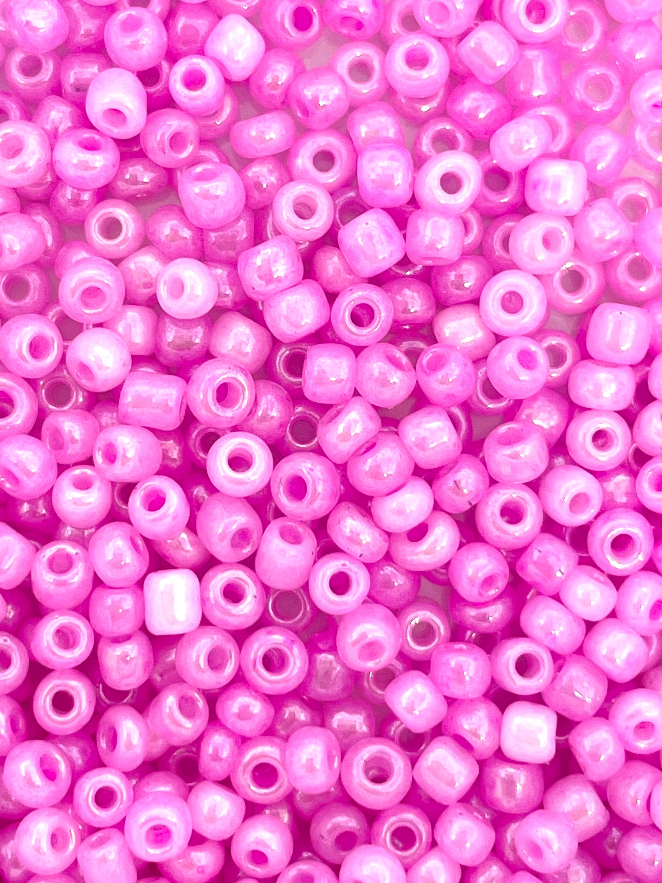 Tiny Magenta Seed Beads, Glass Czech Beads for Delicate Jewelry, Beaded Necklace, Delicate Bracelet
