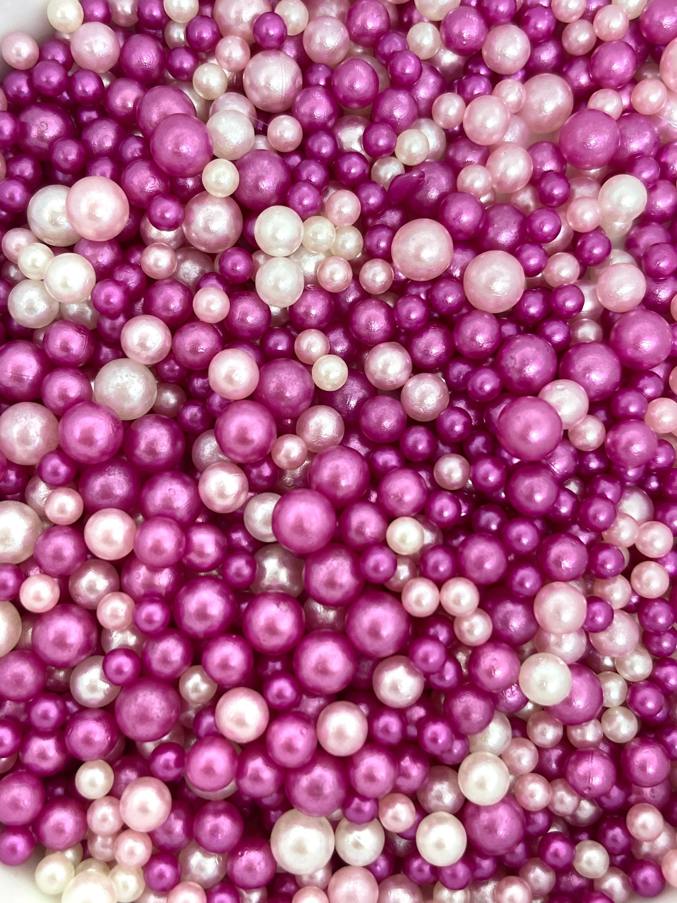 Pink Mix of Fake Sprinkles, Pearl Sprinkles for Slime, Kawaii Sprinkles, Nail Decorations, Faux Sprinkle Mix for Crafting