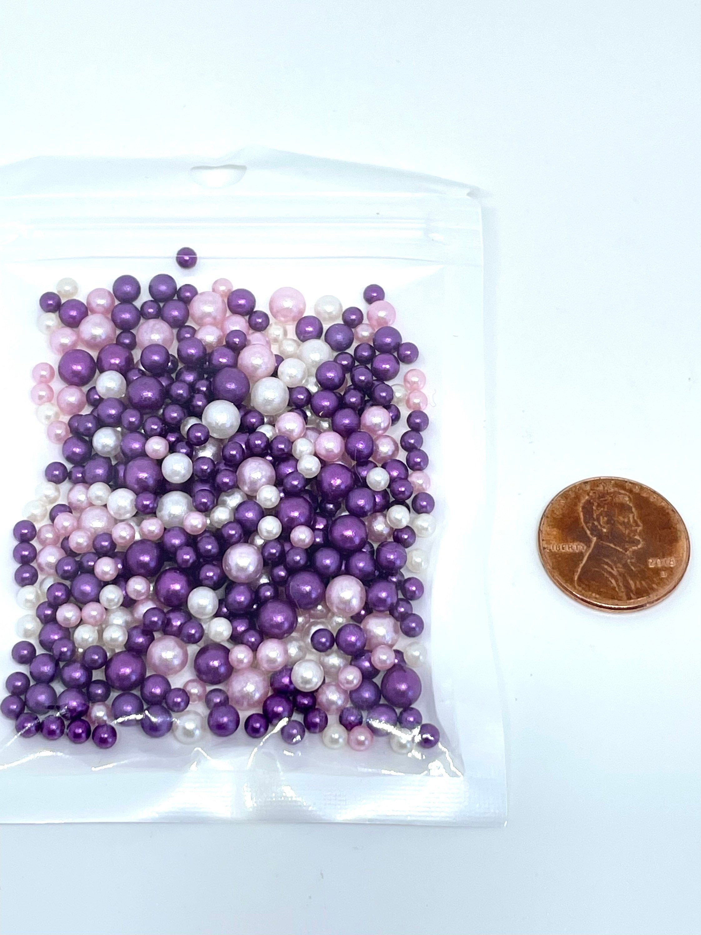 Pink Mix of Fake Sprinkles, Pearl Sprinkles for Slime, Kawaii Sprinkles, Nail Decorations, Faux Sprinkle Mix for Crafting