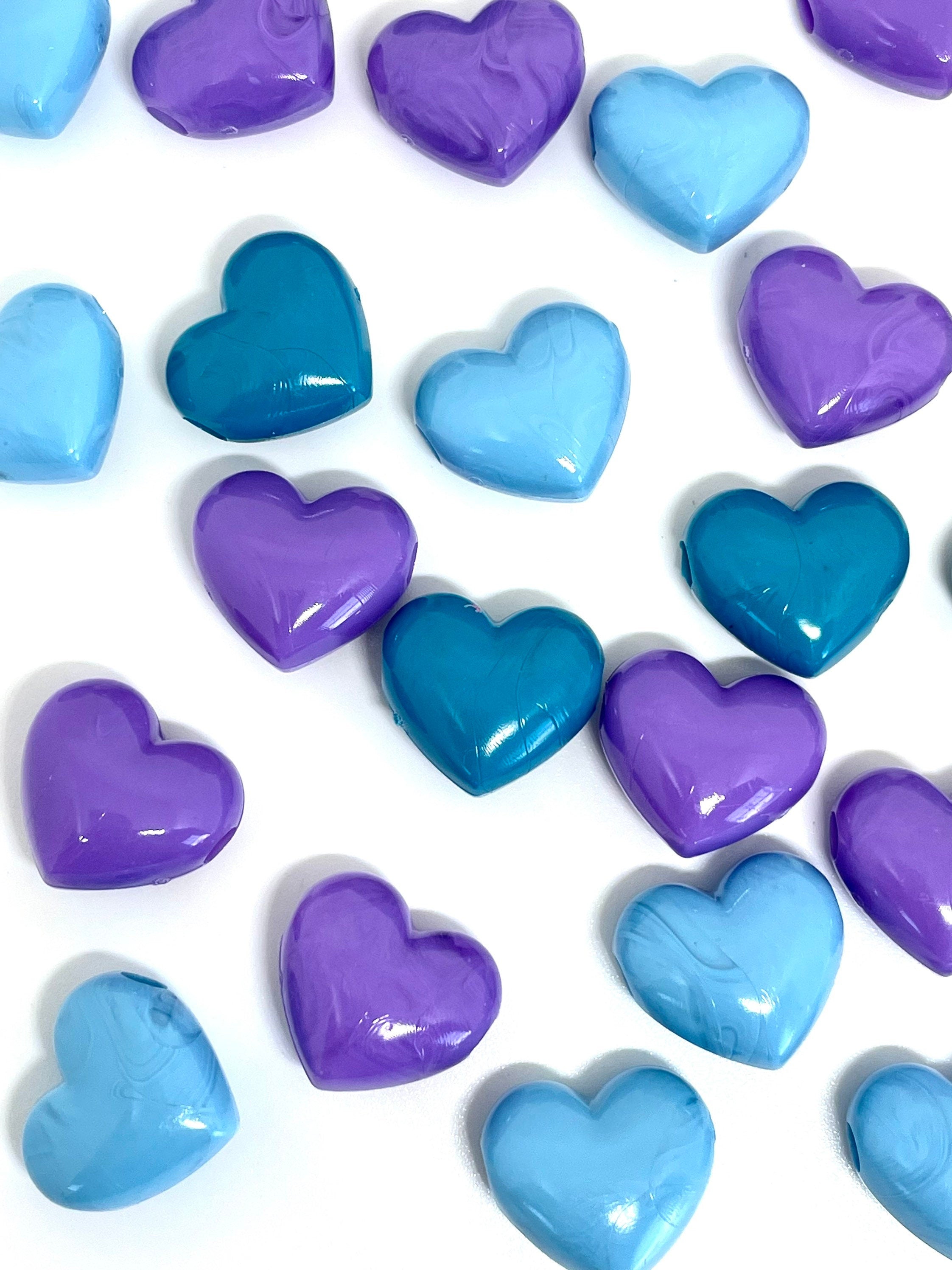 Mermaid Bead Mix, Large Heart Mermaid Beads for Necklace, Heart Charm Pack for Jewelry Making, Heart Bead Set, Gothic Lolita Beads