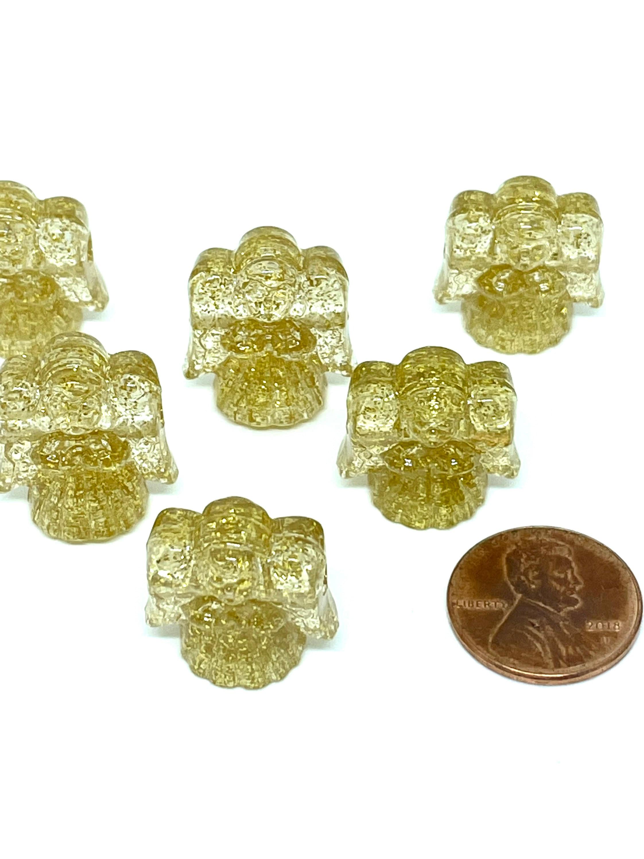 Gold Angel Beads for Christmas, Christmas Beads for Garland, Holiday Beads for Christmas Jewelry, Prayer Beads, Gold Beads