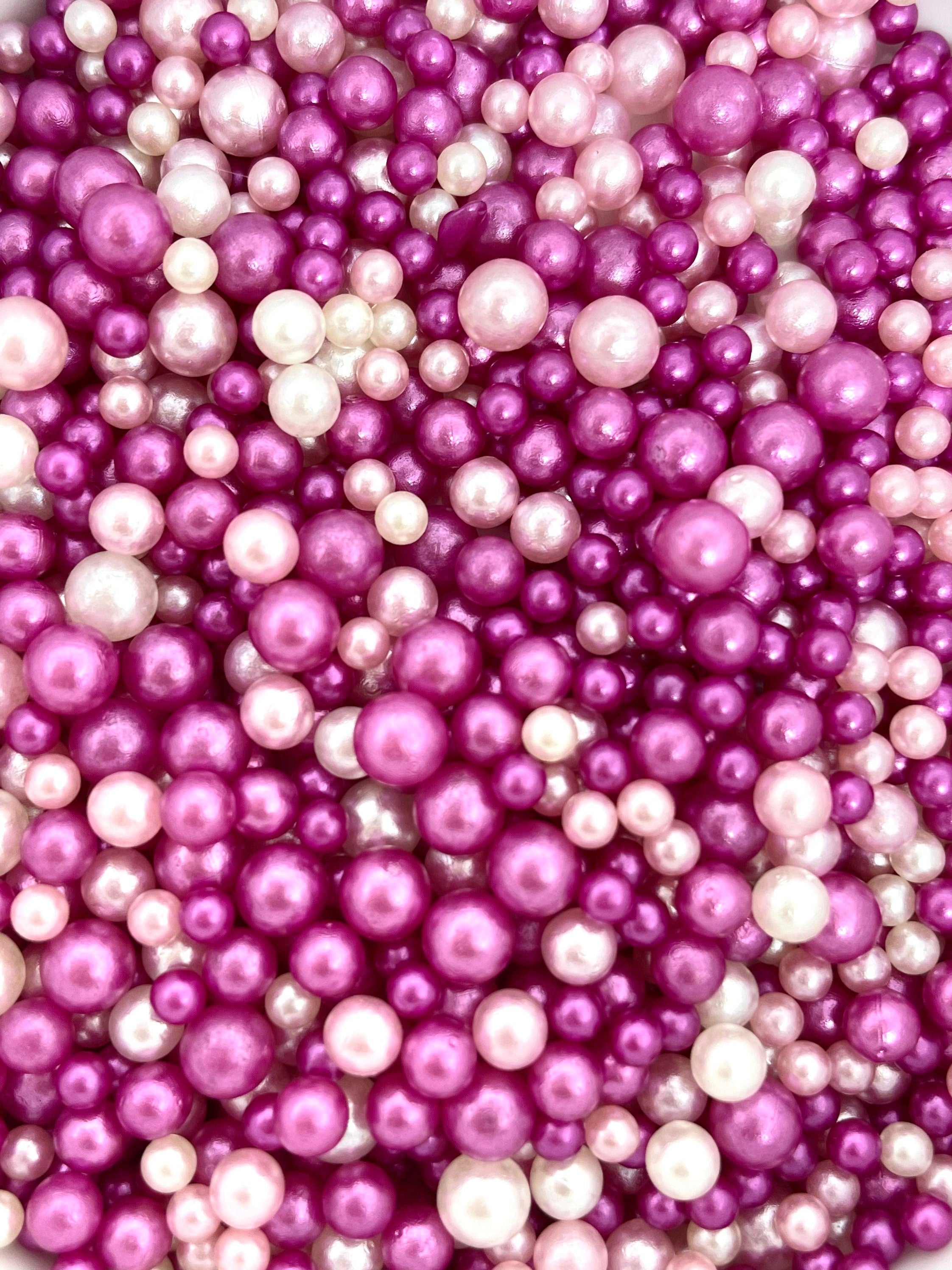 Pink Mix of Fake Sprinkles, Pearl Sprinkles for Slime, Kawaii Sprinkles, Nail Decorations, Faux Sprinkle Mix for Crafting