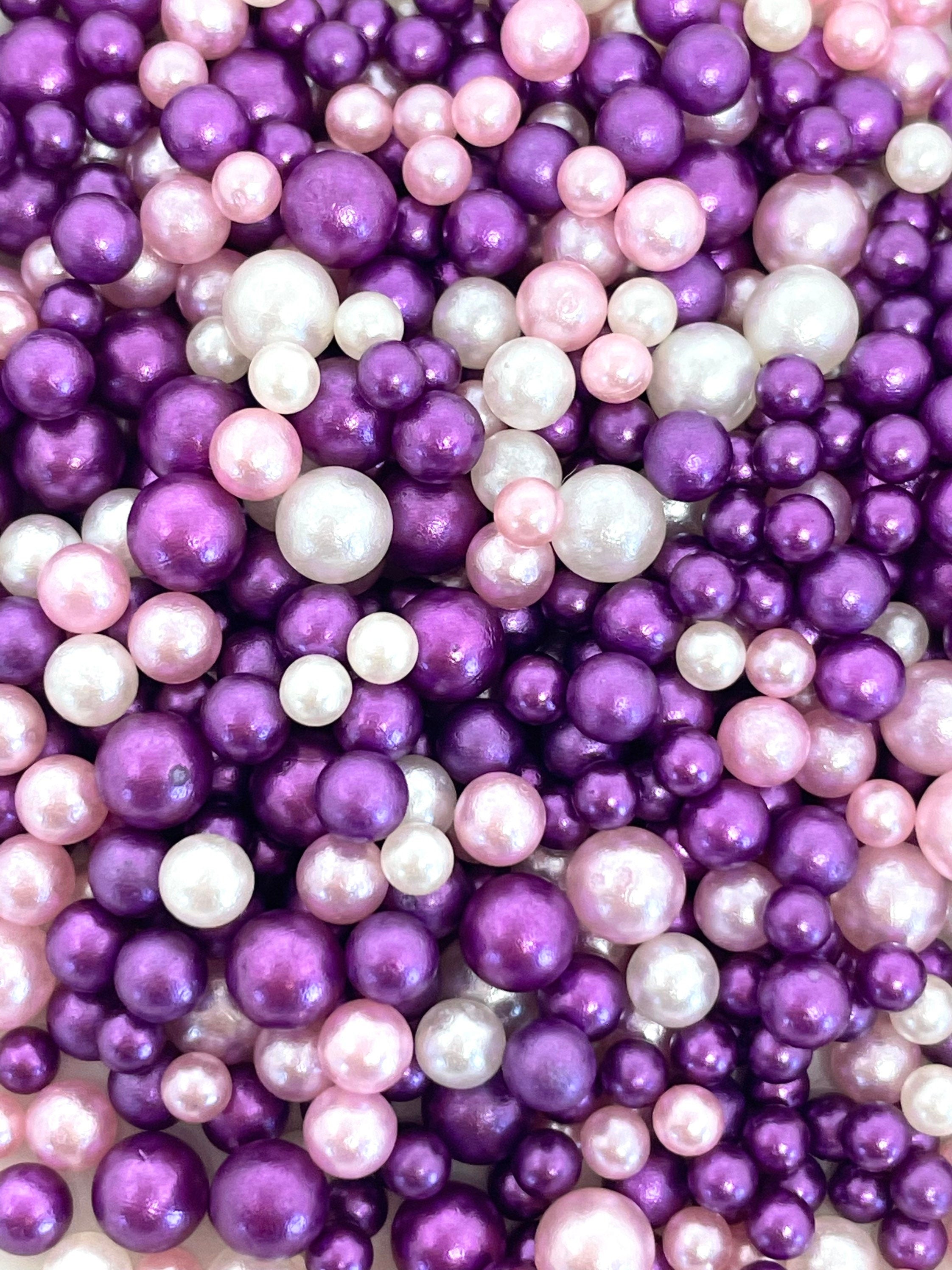 Purple and Pink Fake Confetti Mix, Purple Fake Sprinkles for Party, Fake Food Toppings, Slime Toppings