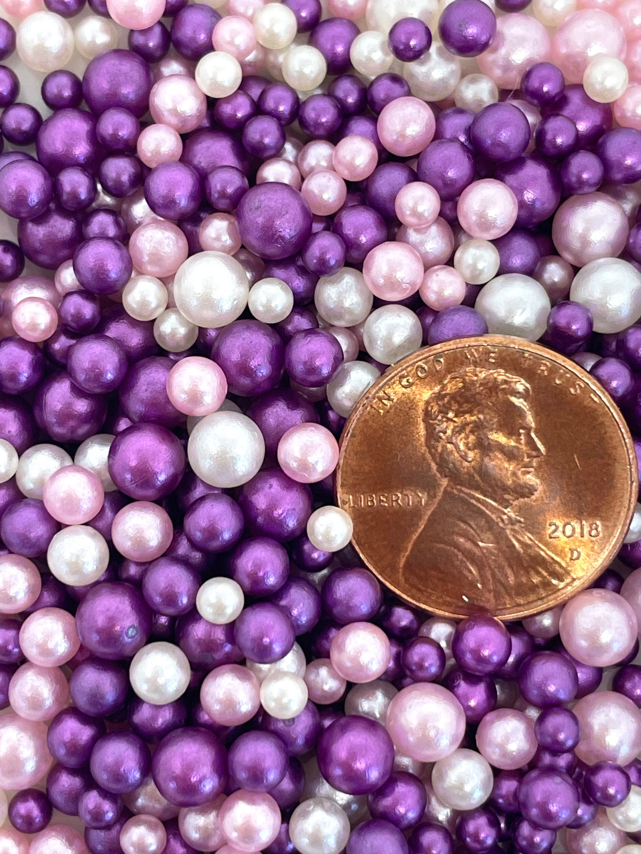 Purple and Pink Fake Confetti Mix, Purple Fake Sprinkles for Party, Fake Food Toppings, Slime Toppings