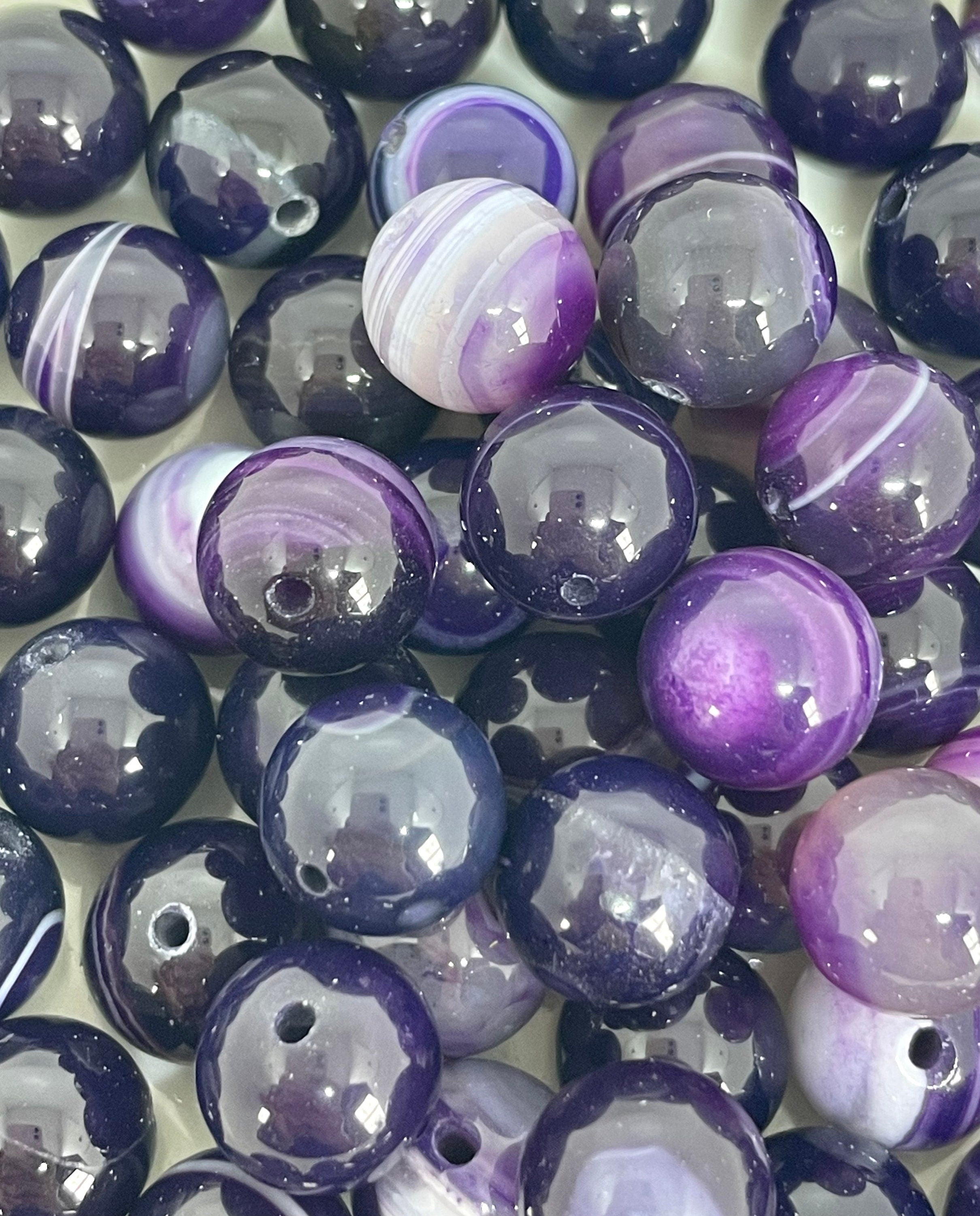 10mm Dark Purple Galaxy Beads
