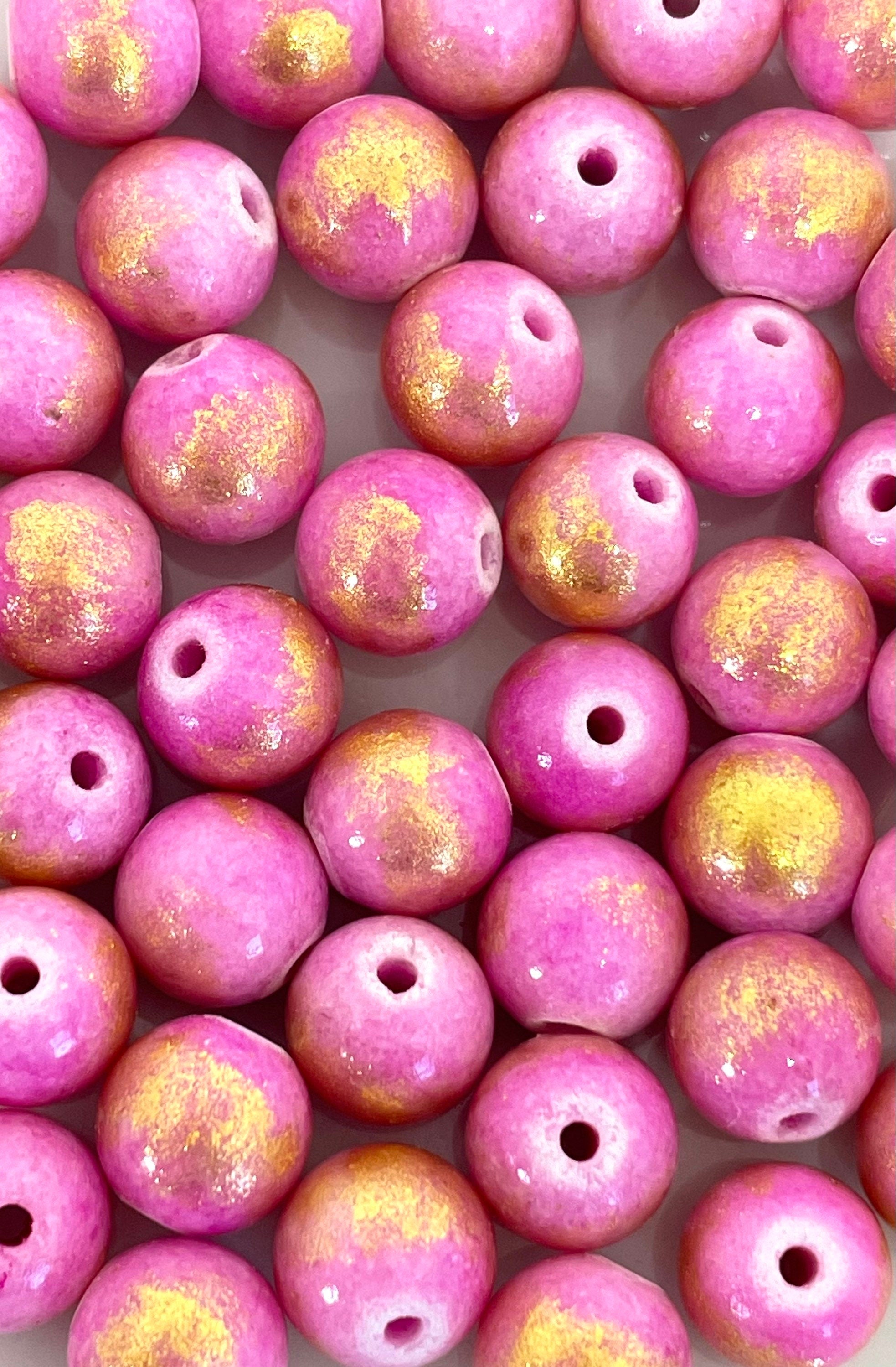 8mm Pink Lapis Lazuli Jade Beads