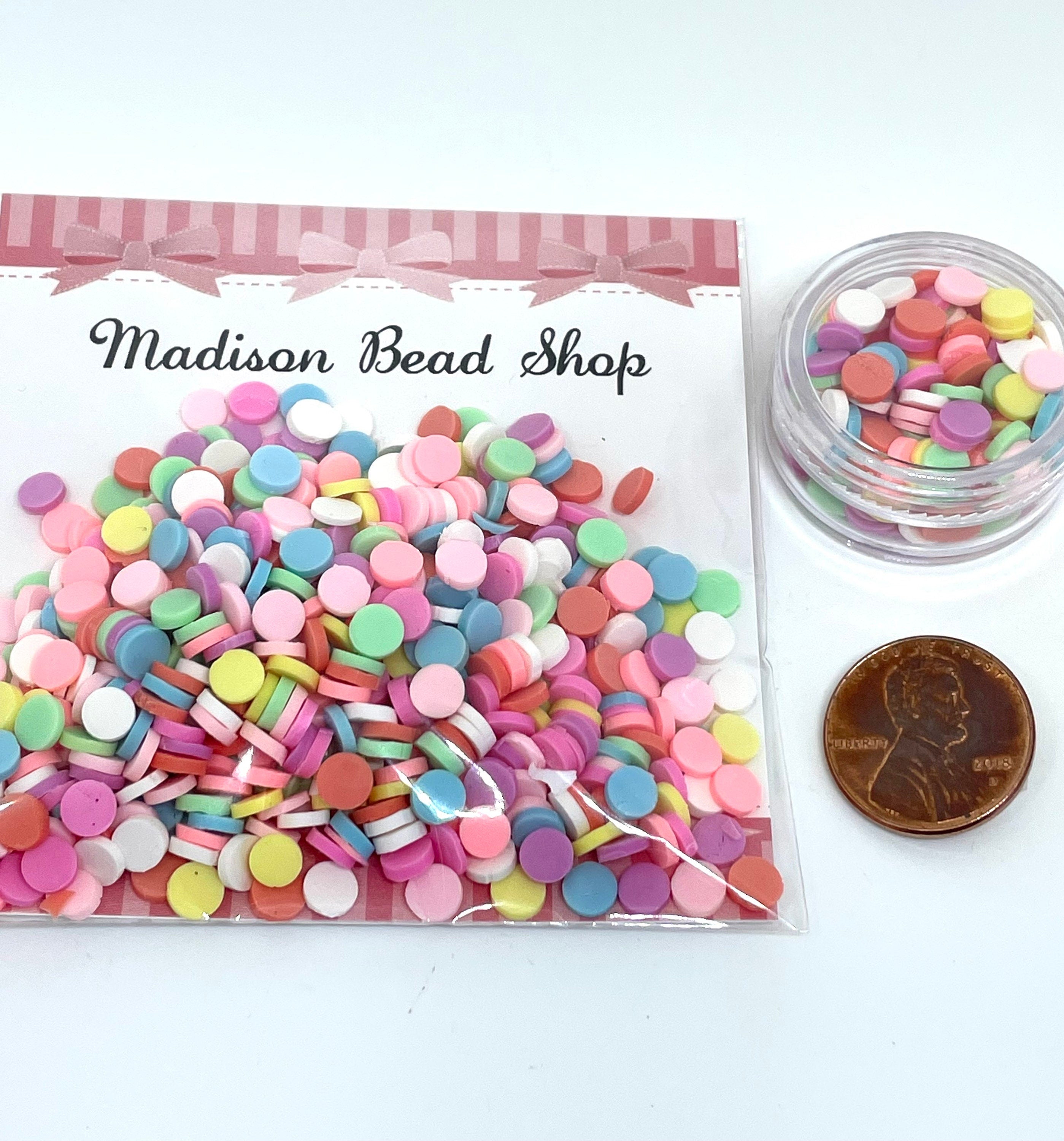 Rainbow Polymer Clay Sprinkles, Polymer Clay Confetti, Fake Sprinkles for Slime, Slime Add-Ins, Nail Art, Decoden