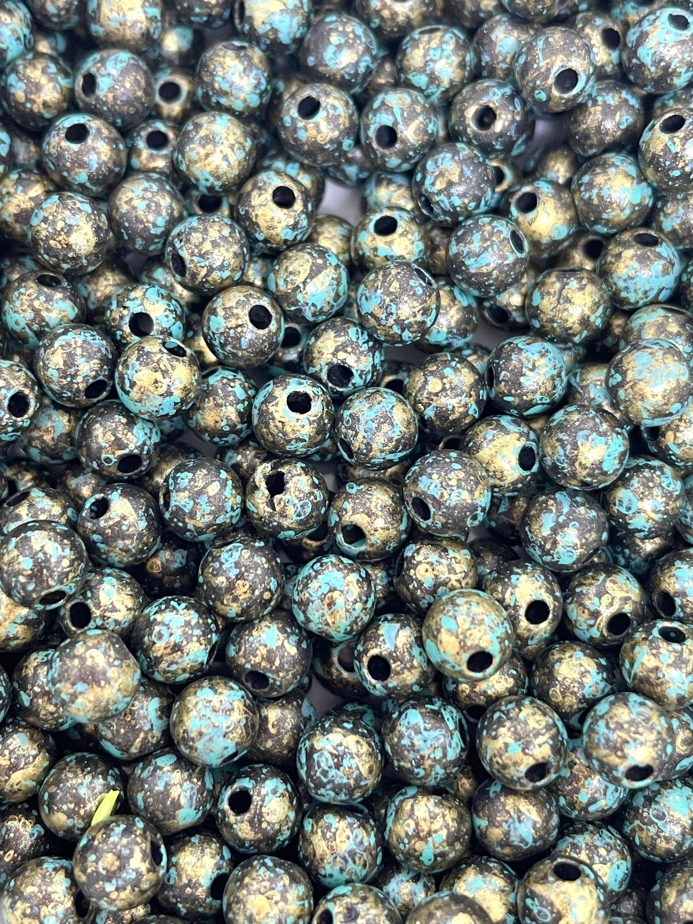 6mm Antique Style Round Beads
