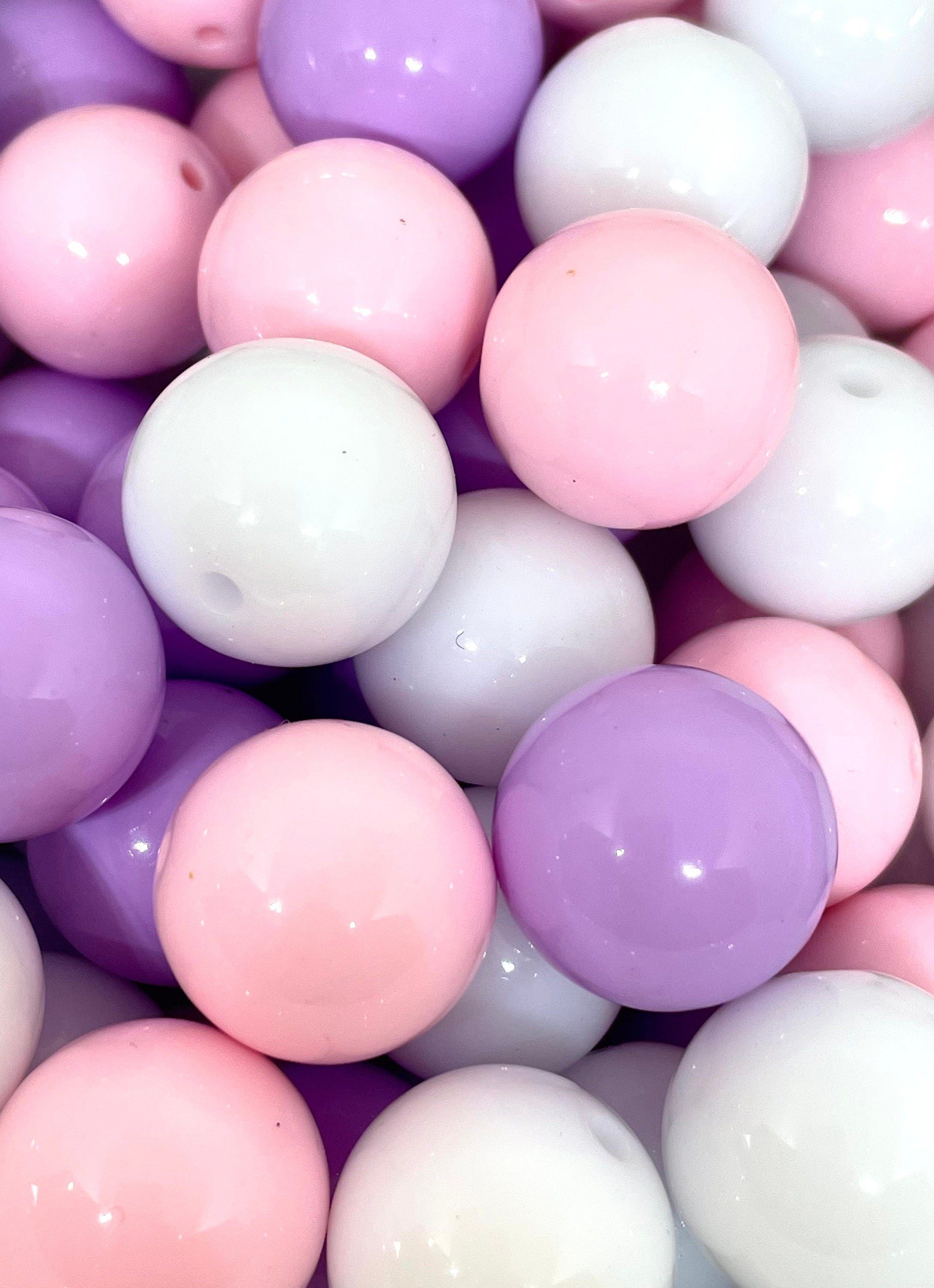 Chunky Cutie Pastel Bubblegum Beads for Jewelry Making, Kawaii Beads, Statement Beads, Chunky Beads, Pastel Beads, 20mm