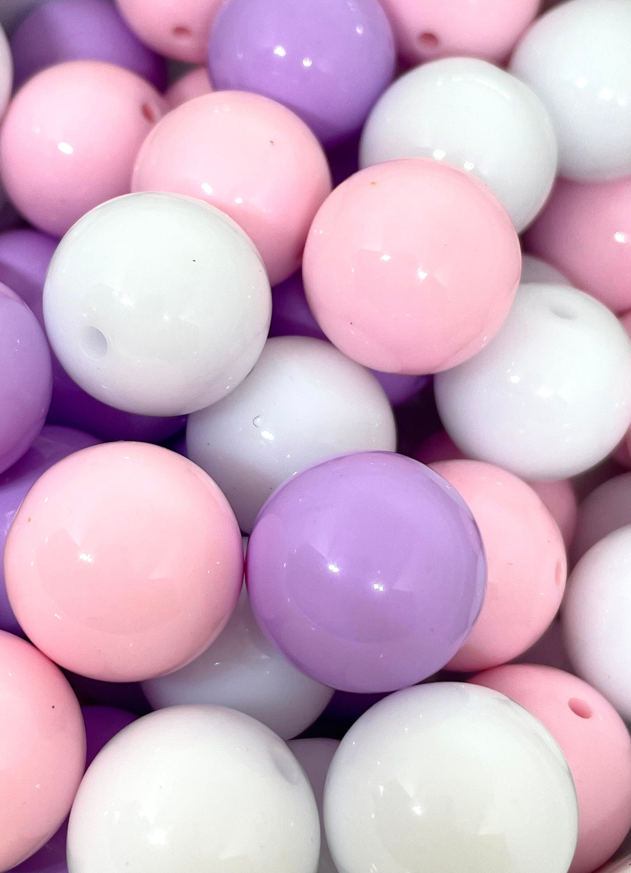 Chunky Cutie Pastel Bubblegum Beads for Jewelry Making, Kawaii Beads, Statement Beads, Chunky Beads, Pastel Beads, 20mm