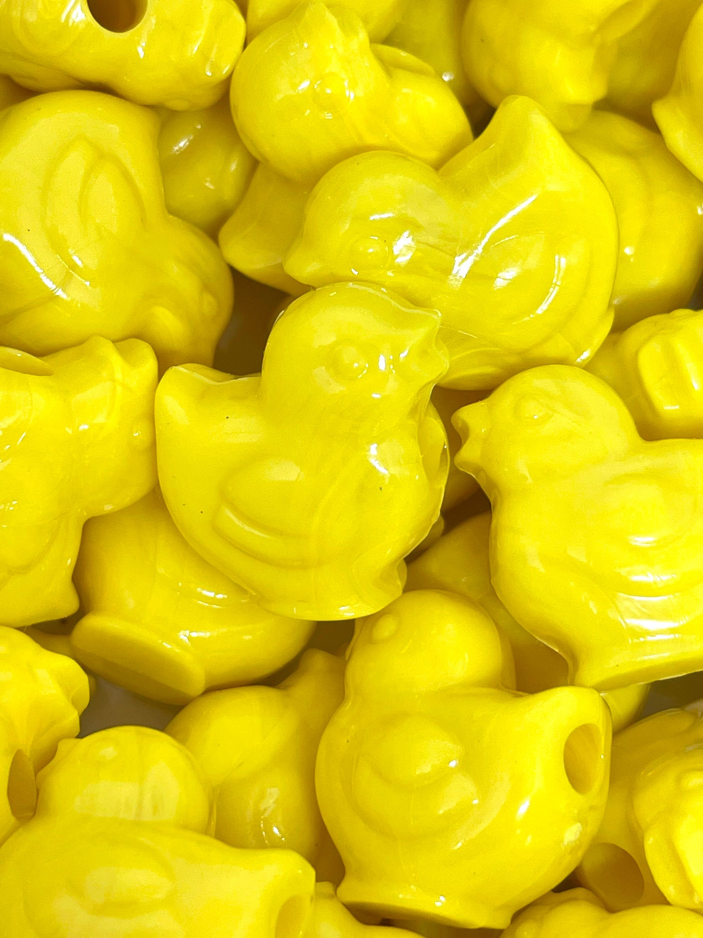 Yellow Chick Beads for Easter, Easter Beads, Chick Charm, Bird Charm for Jewelry Making, Spring Beads