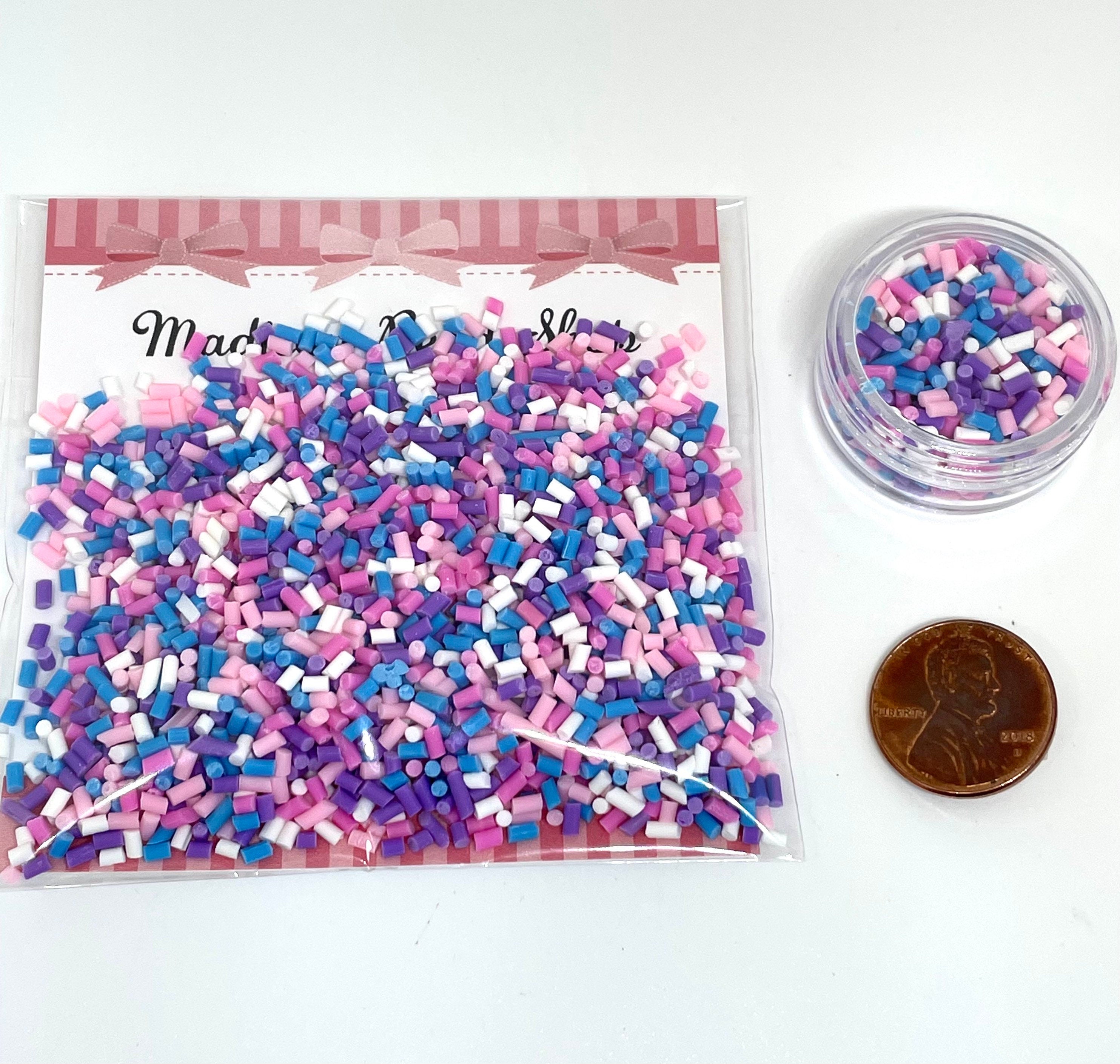 Fake Sprinkles Pastel Mix, Slime Add-Ins, Fake Cupcake Decorations, Polymer Clay Confetti Sprinkles, Kawaii Mix