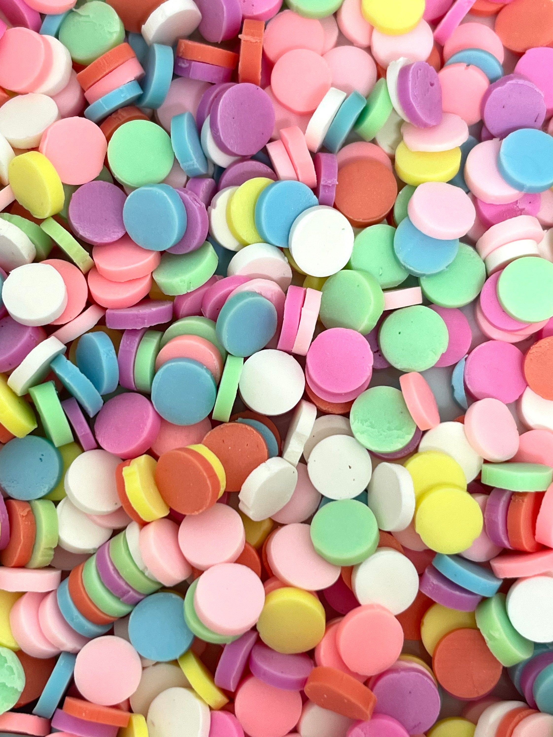 Rainbow Polymer Clay Sprinkles, Polymer Clay Confetti, Fake Sprinkles for Slime, Slime Add-Ins, Nail Art, Decoden
