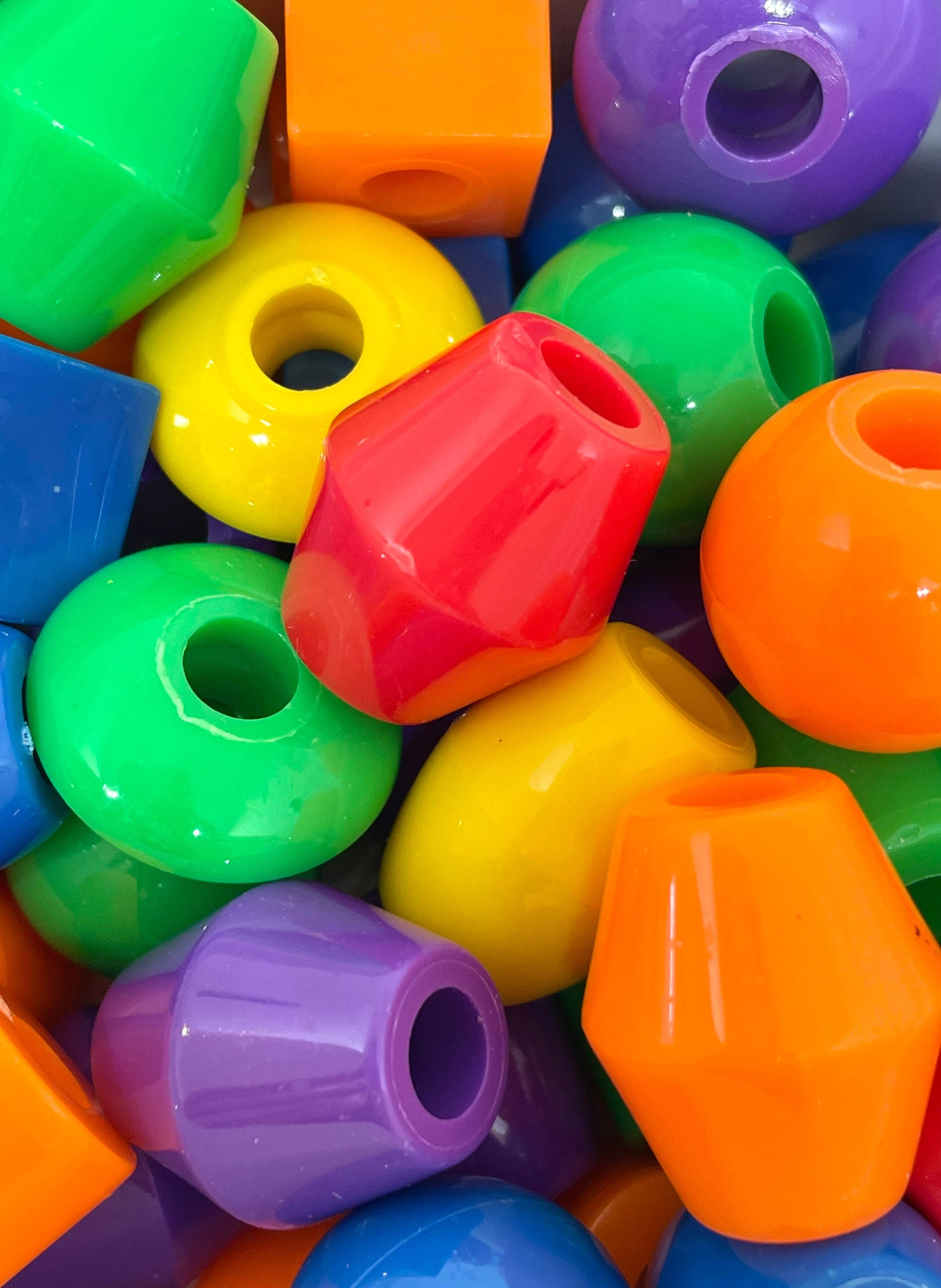 Jumbo Montessori Beads for Threading, Threading Beads, Sensory Bin Fillers, Jumbo Beads