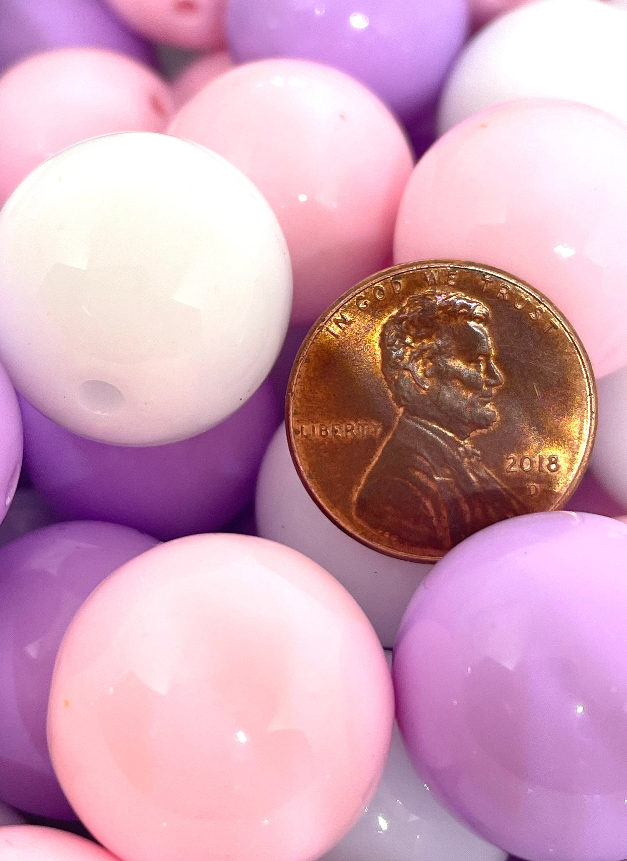 Chunky Cutie Pastel Bubblegum Beads for Jewelry Making, Kawaii Beads, Statement Beads, Chunky Beads, Pastel Beads, 20mm