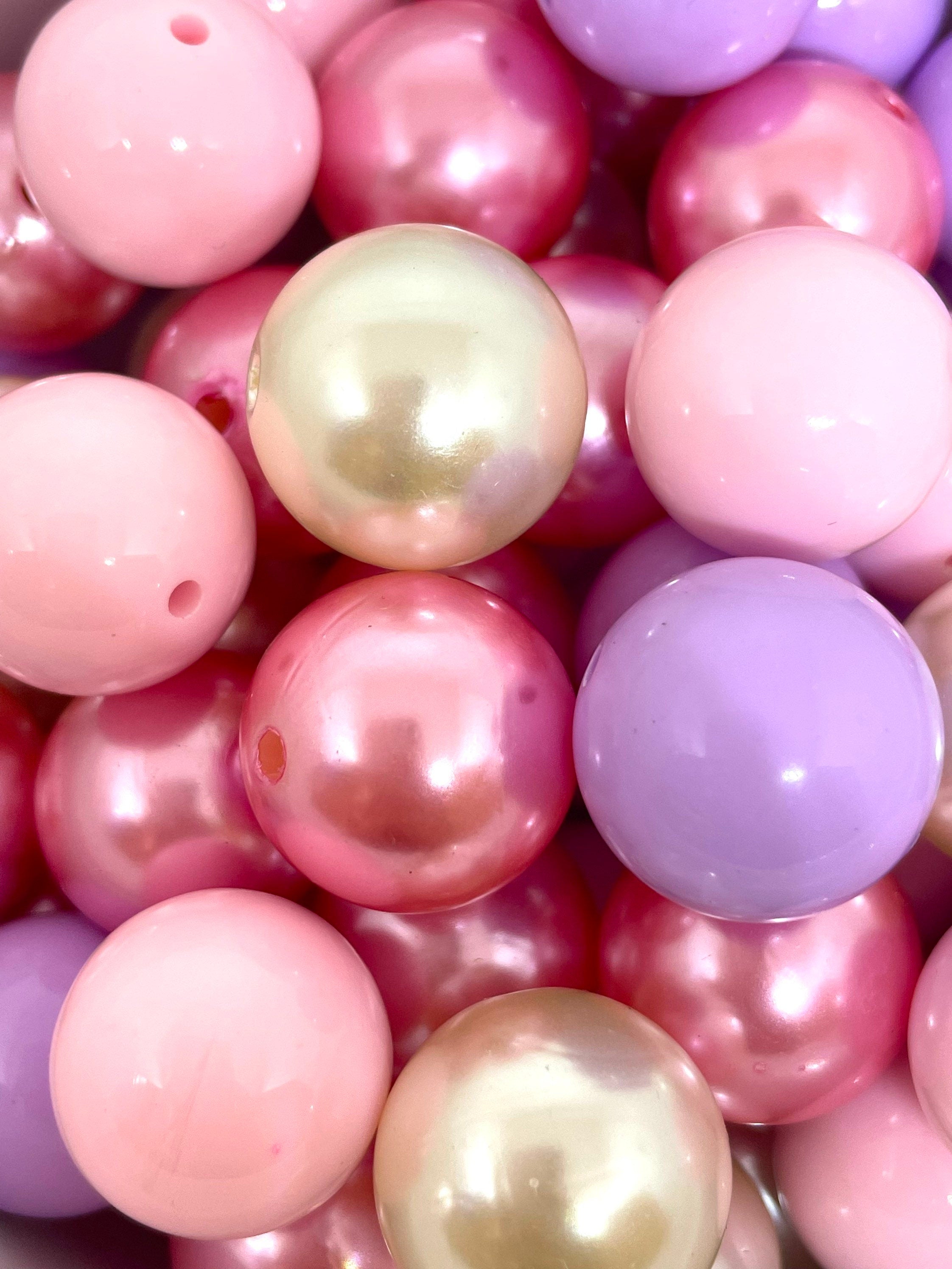 Princess Mix - Chunky Bead Set of Imitation Pearls and Acrylic Beads for Jewelry Making, Garland, Party Decoration