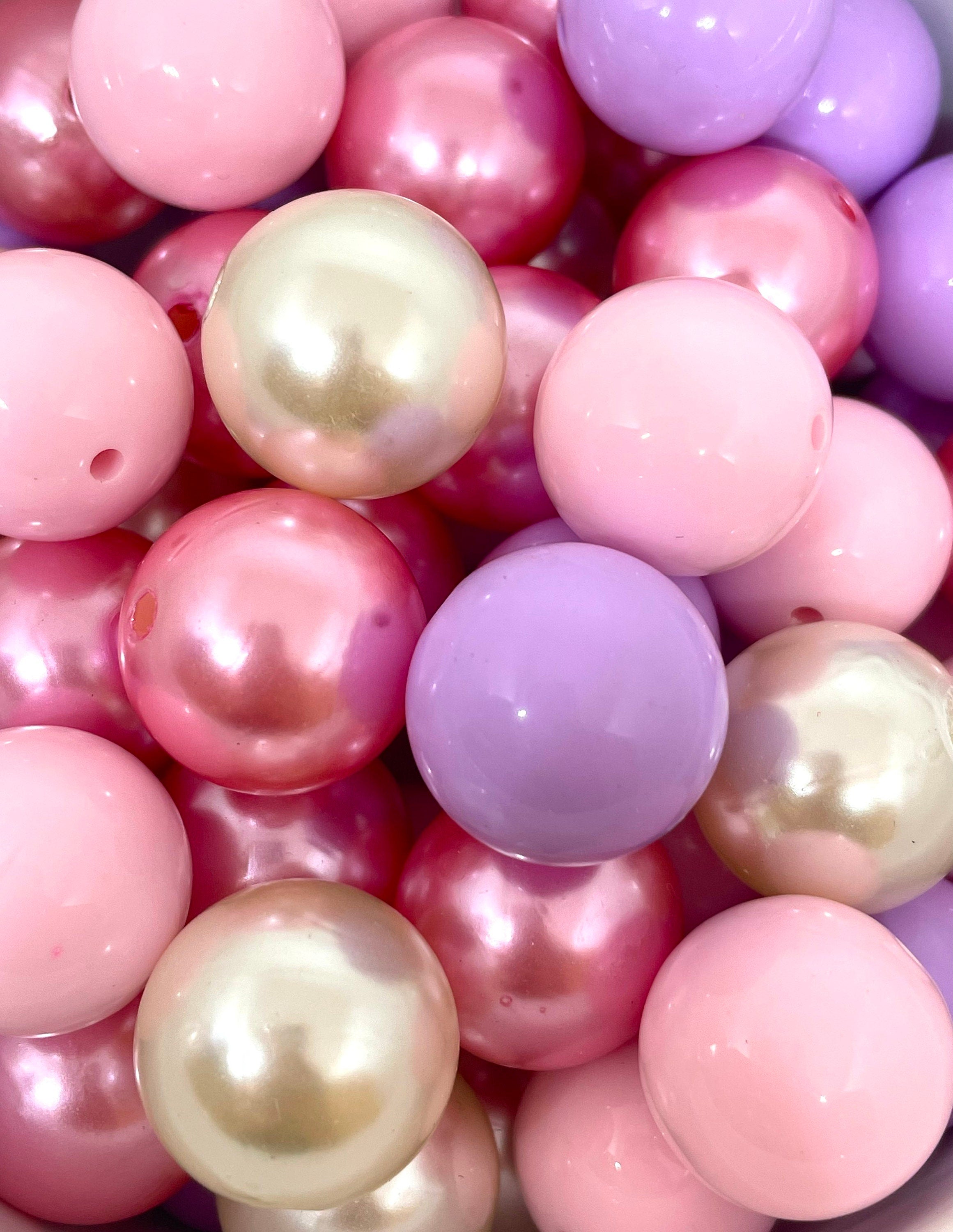 Princess Mix - Chunky Bead Set of Imitation Pearls and Acrylic Beads for Jewelry Making, Garland, Party Decoration