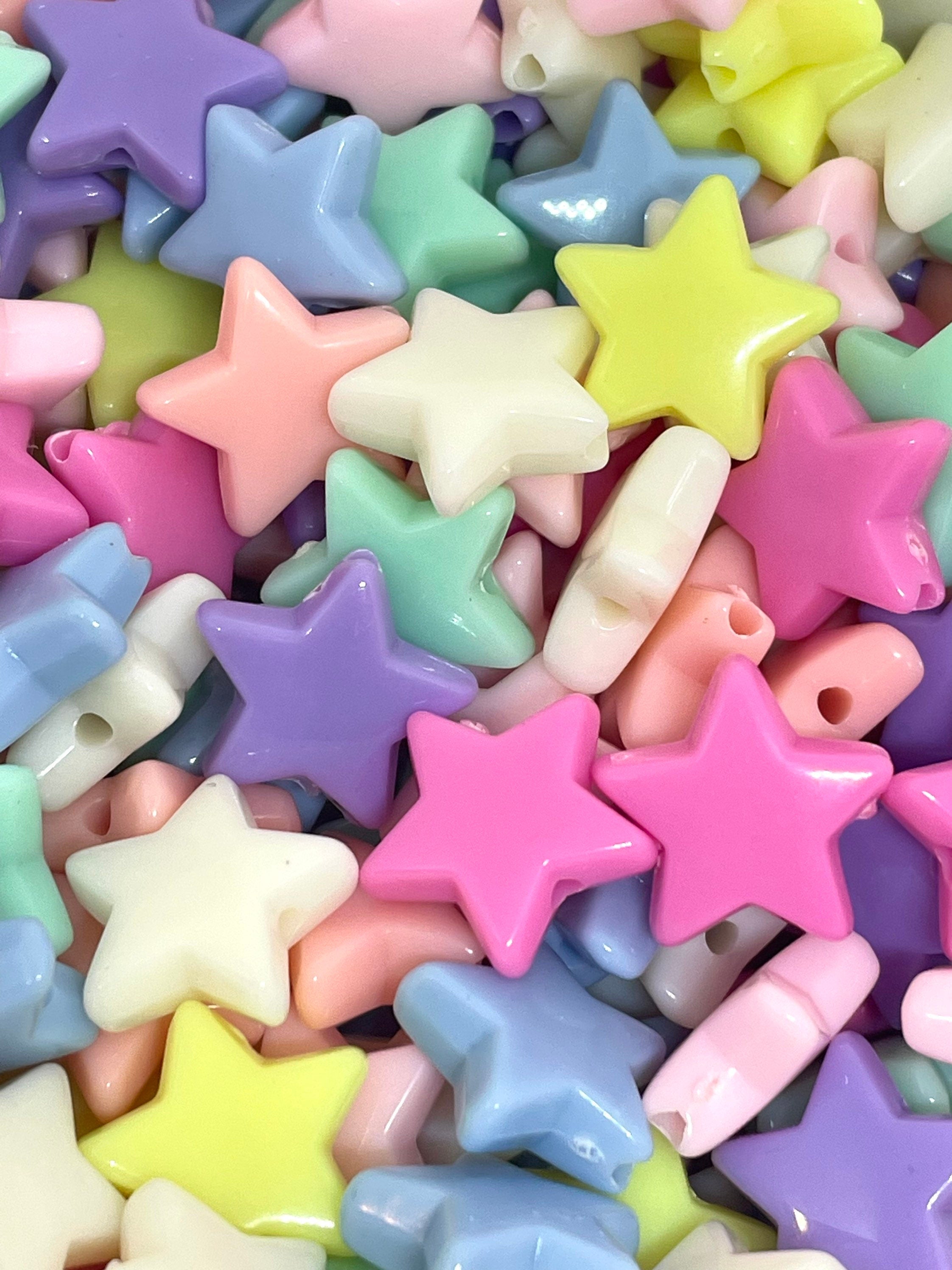 Pastel Star Beads: Kawaii Mix for Cute Jewelry Creations
