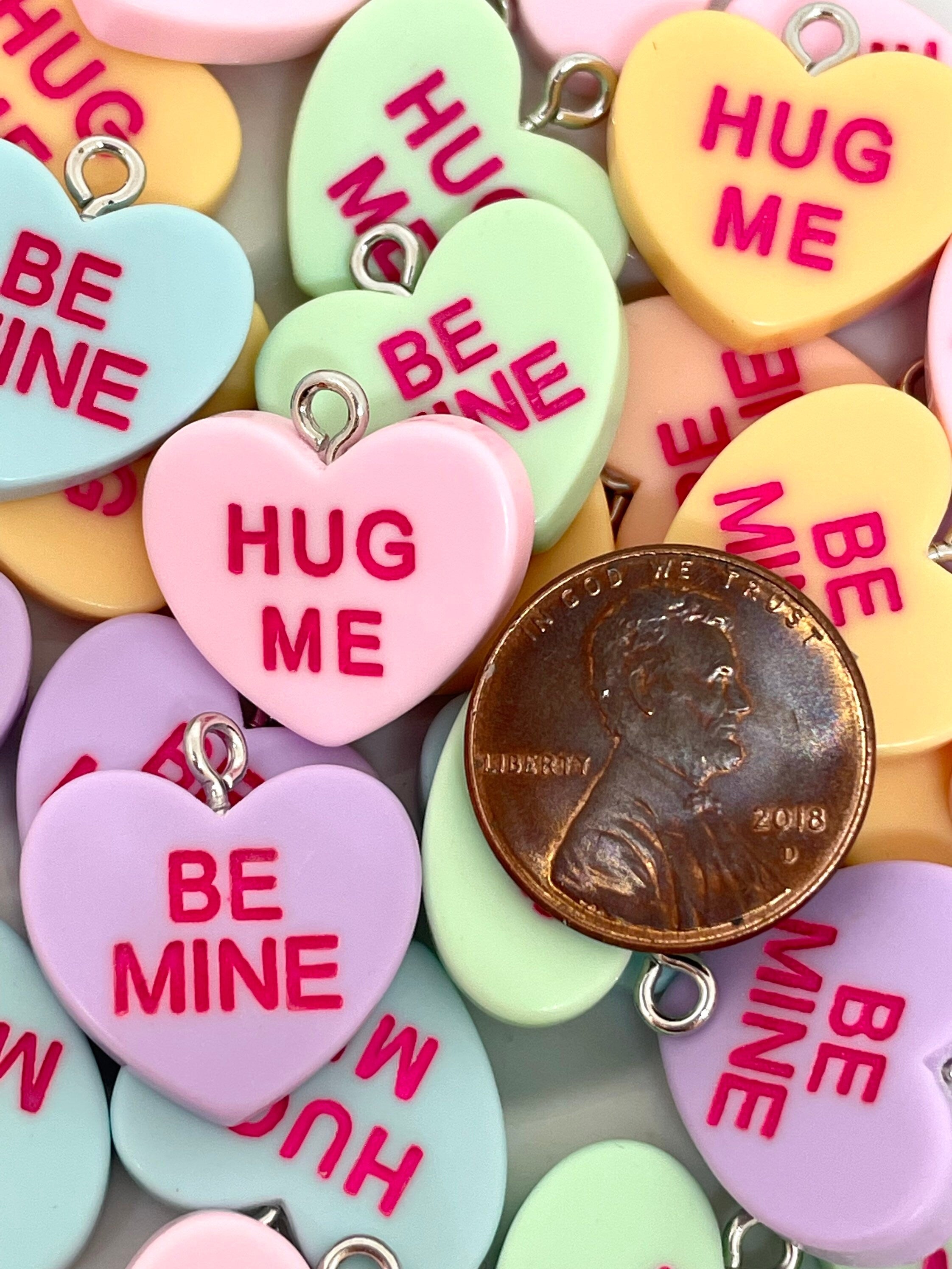 Valentines Day Conversation Hearts Charm