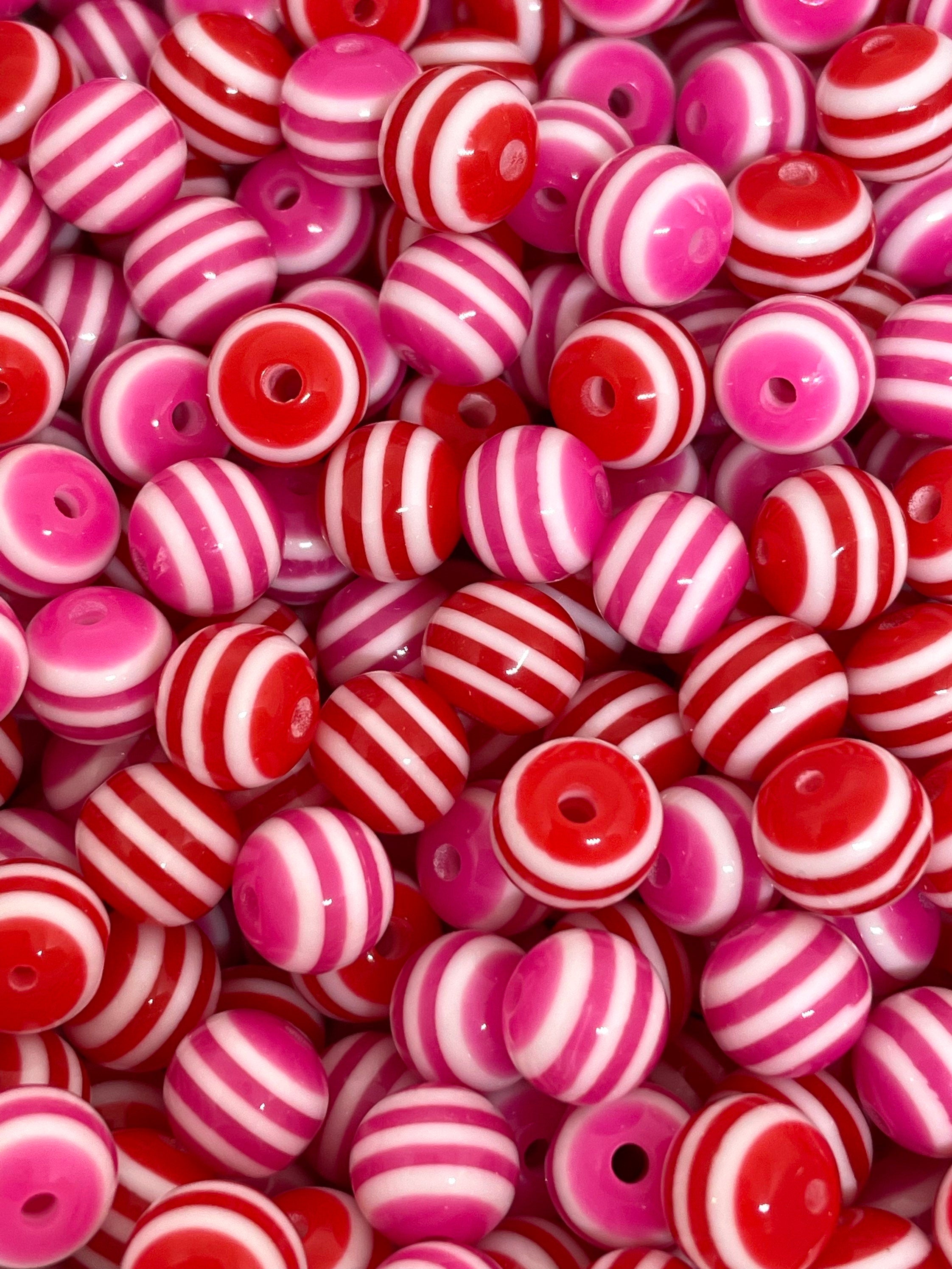 Valentine's Day Striped Bead Set