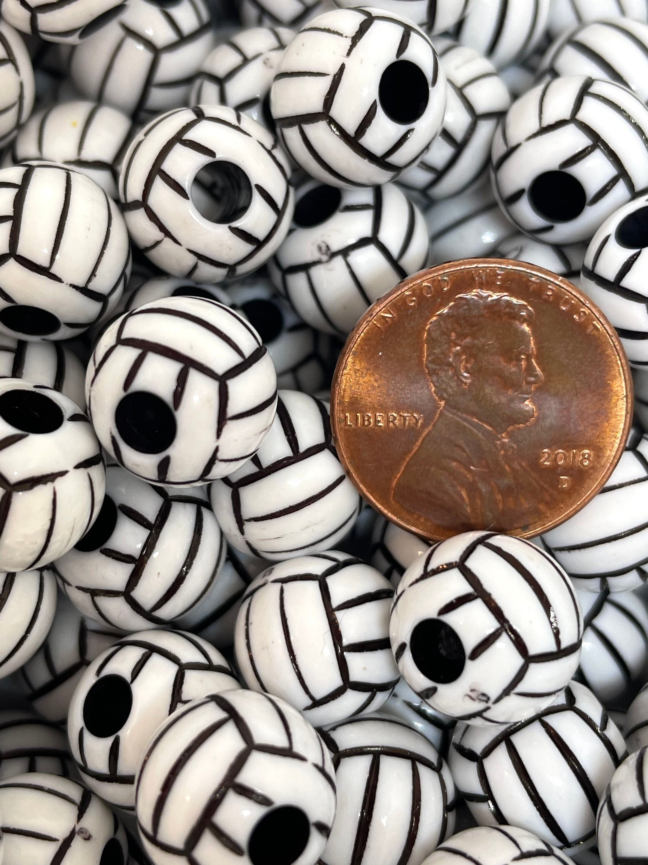 Volleyball Beads for Team Spirit Jewelry, Celebrate Your Sport Passion