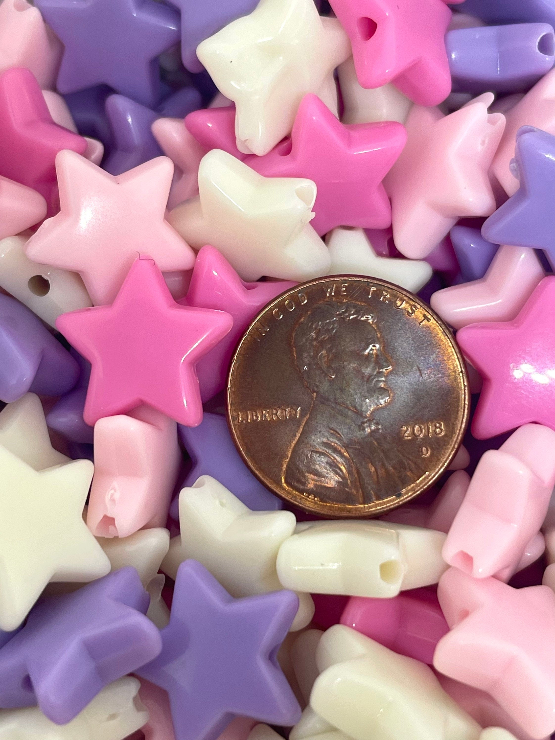 Cutie Star Bead Variety Pack for Jewelry Making, Star Shaped Beads, Pastel Star Beads for Bracelets, Necklaces, Bead Mix