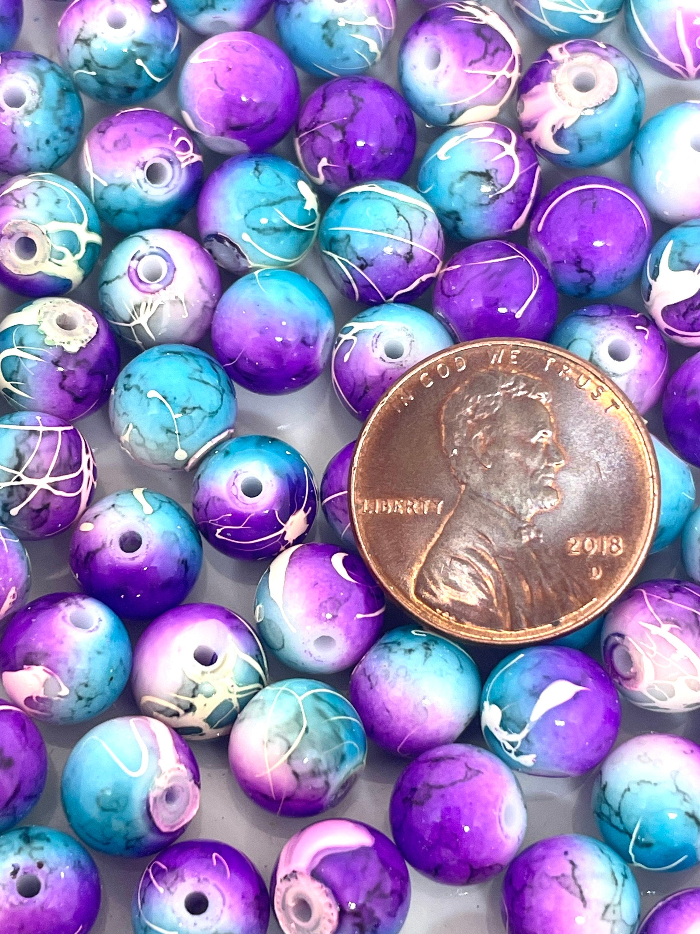 8mm Glass Mermaid Beads