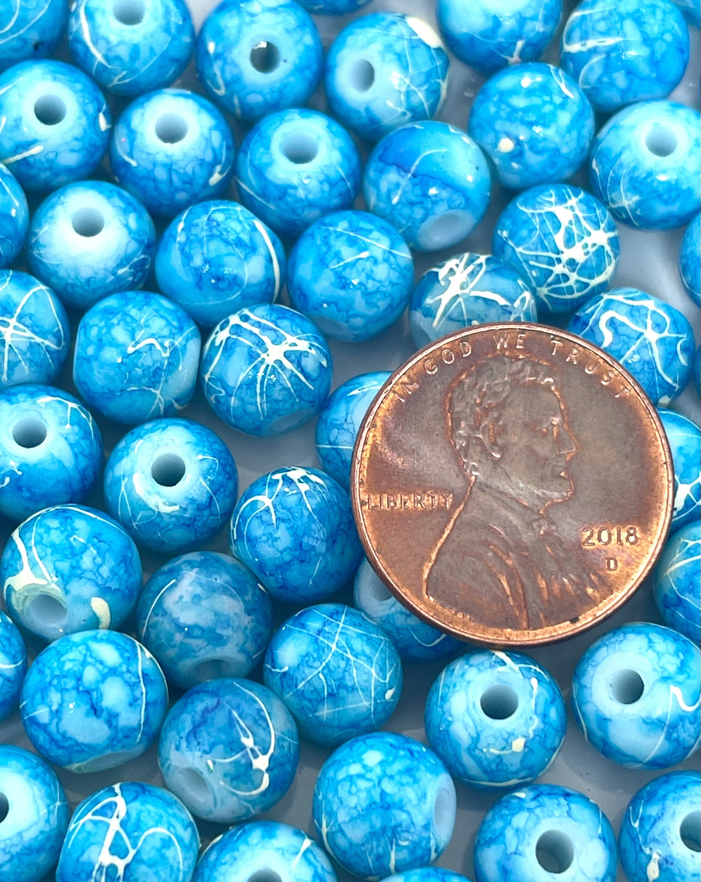 8mm Sapphire Blue Beads