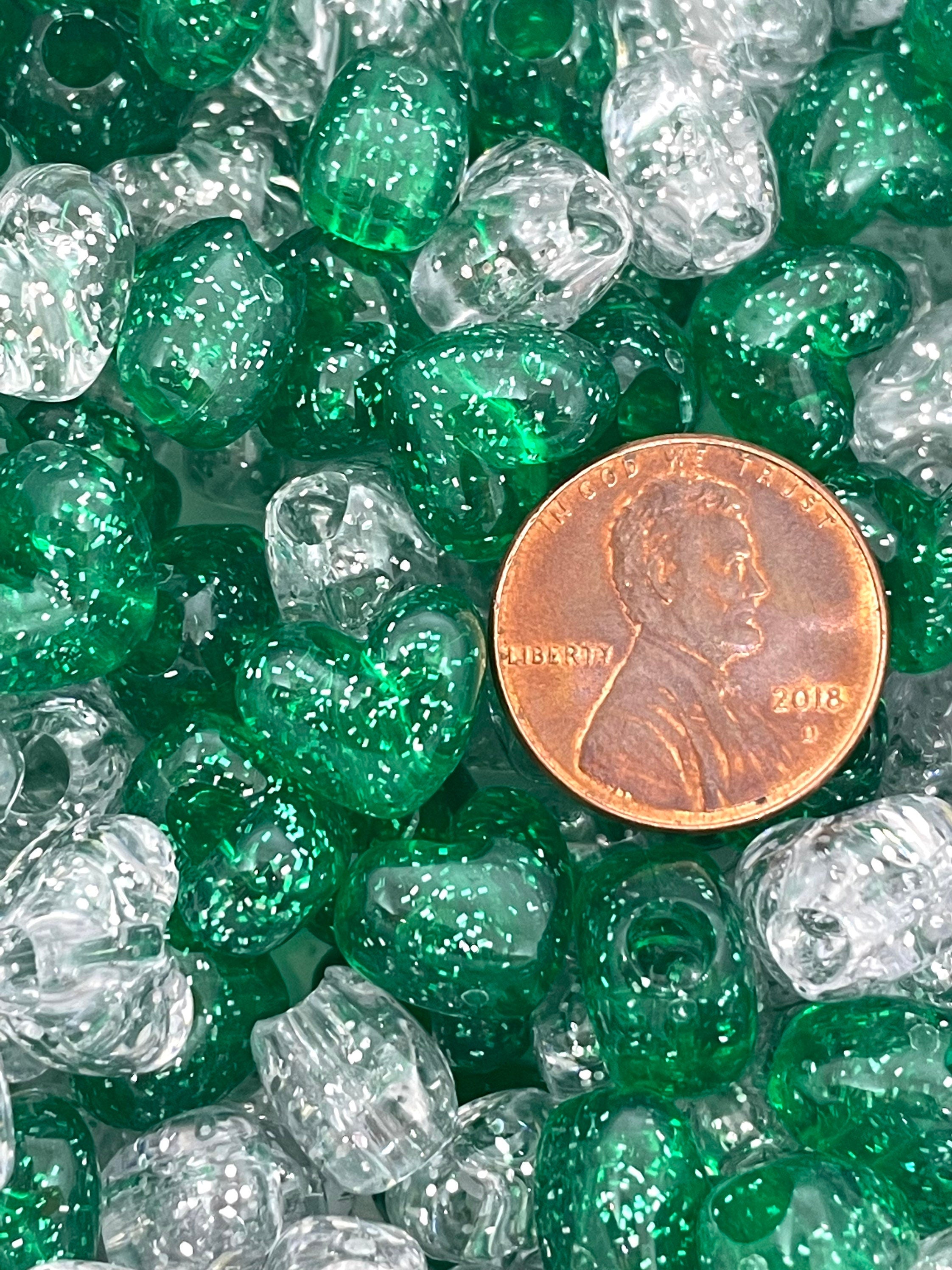 Saint Patrick's Day Beads for Jewelry Making, St. Patrick Day Jewelry, Green Beads for Bracelet, Kandi Beads