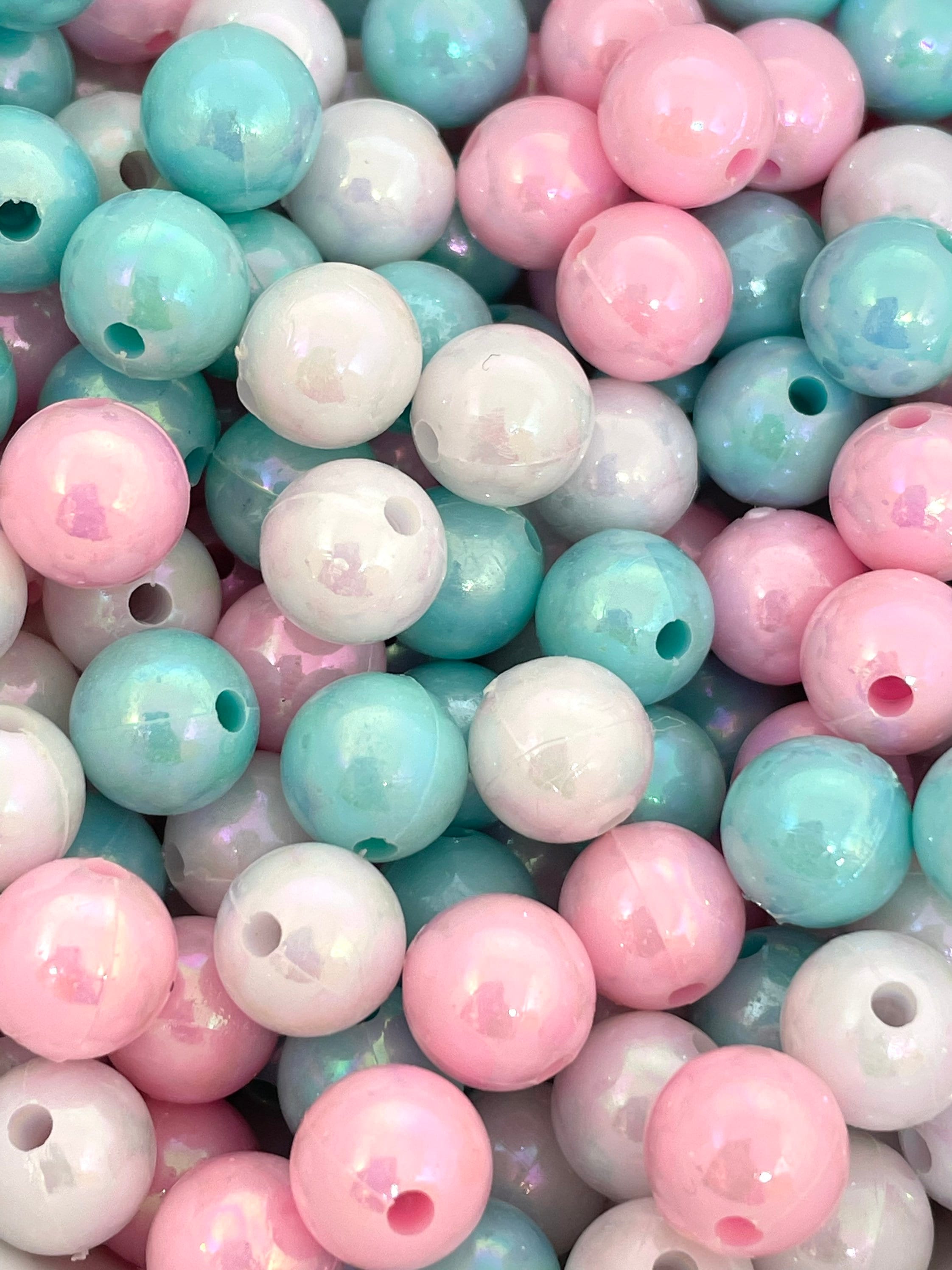 10mm Pastel Cotton Candy Bead Set