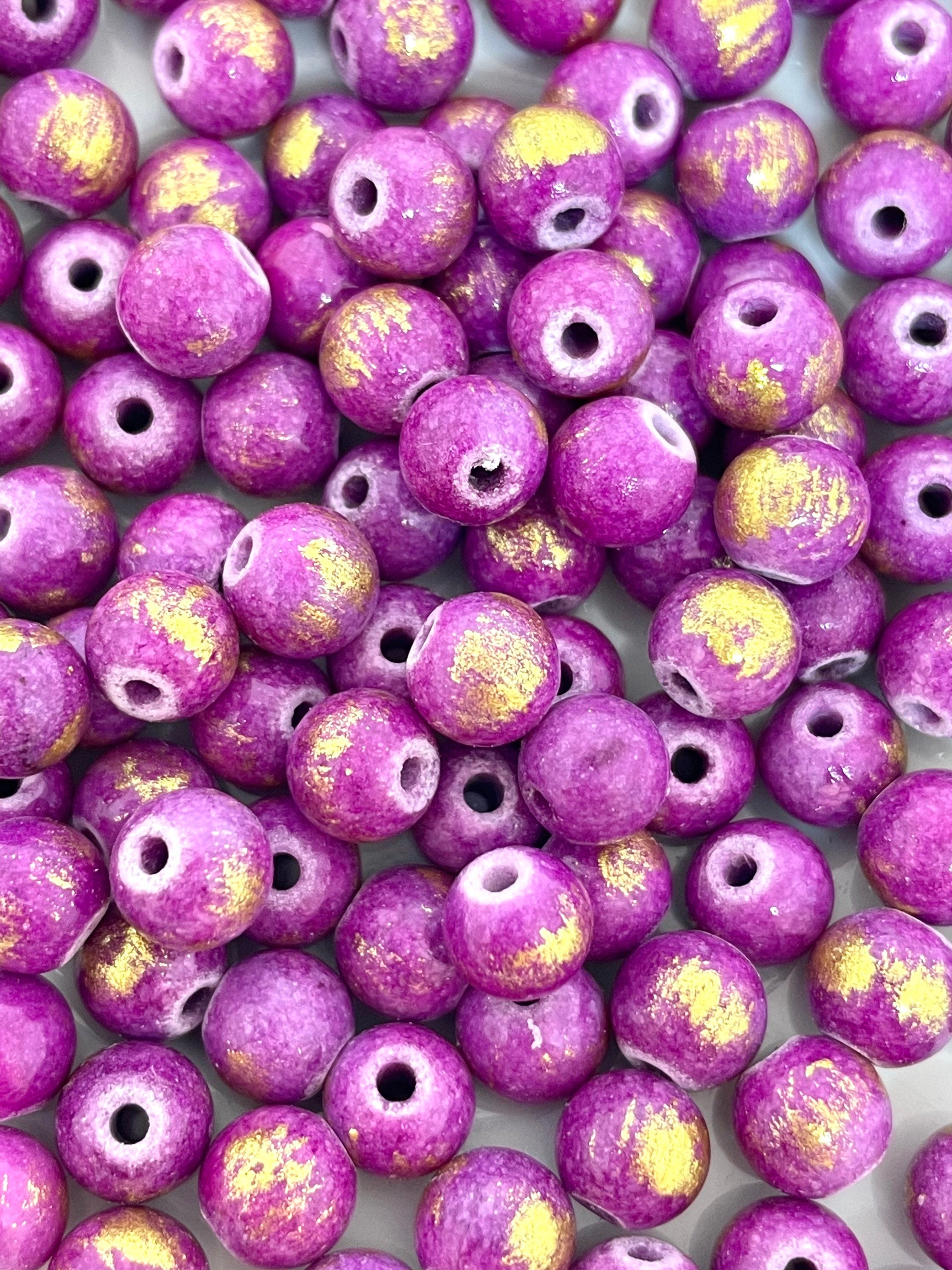 6mm Purple Lapis Lazuli Jade Beads