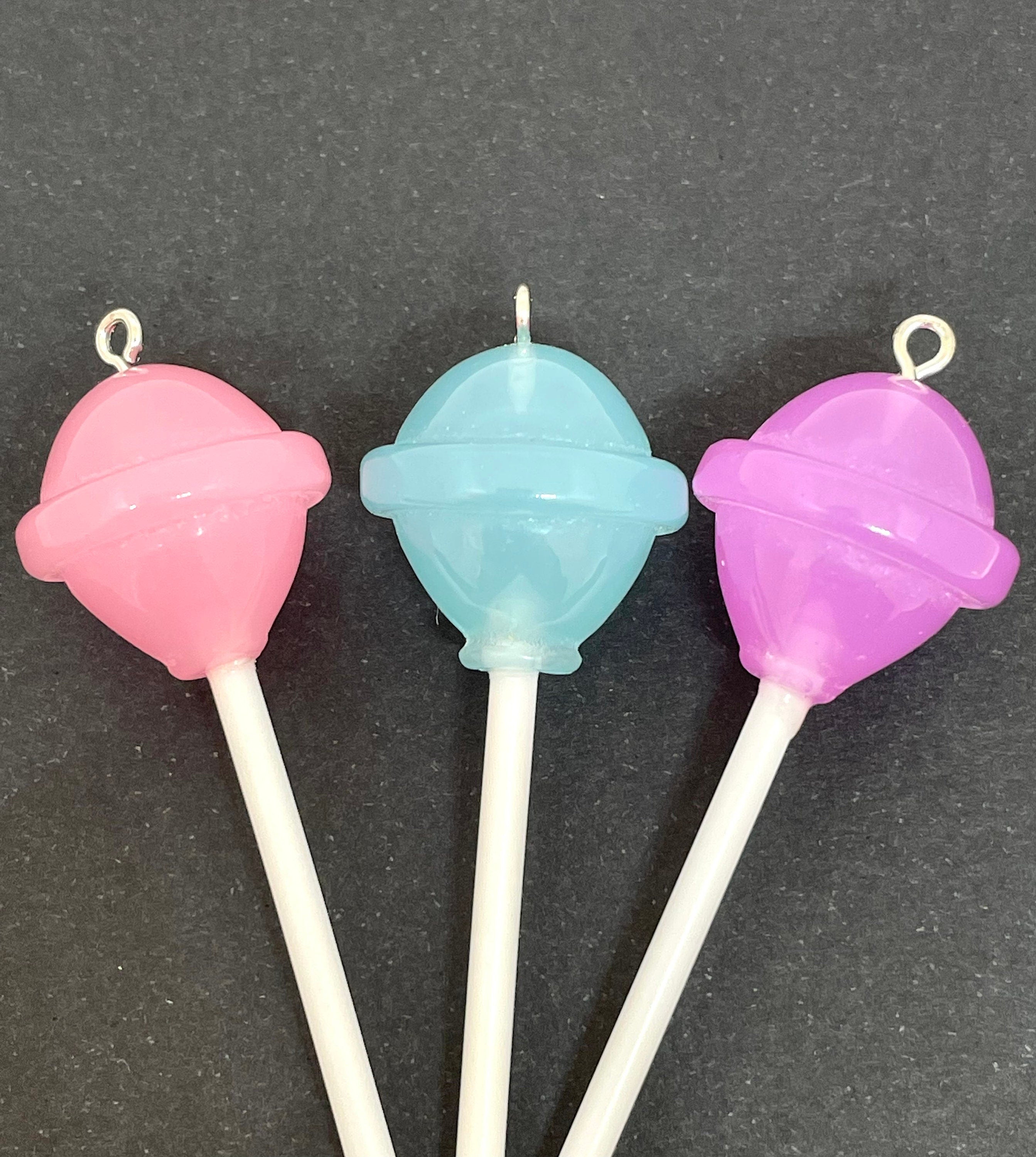 Pastel Full Size Lollipop Candy Charms, Lollipop Jewelry, Candy Jewelry, Fake Food, Pastel Charms for Jewelry Making