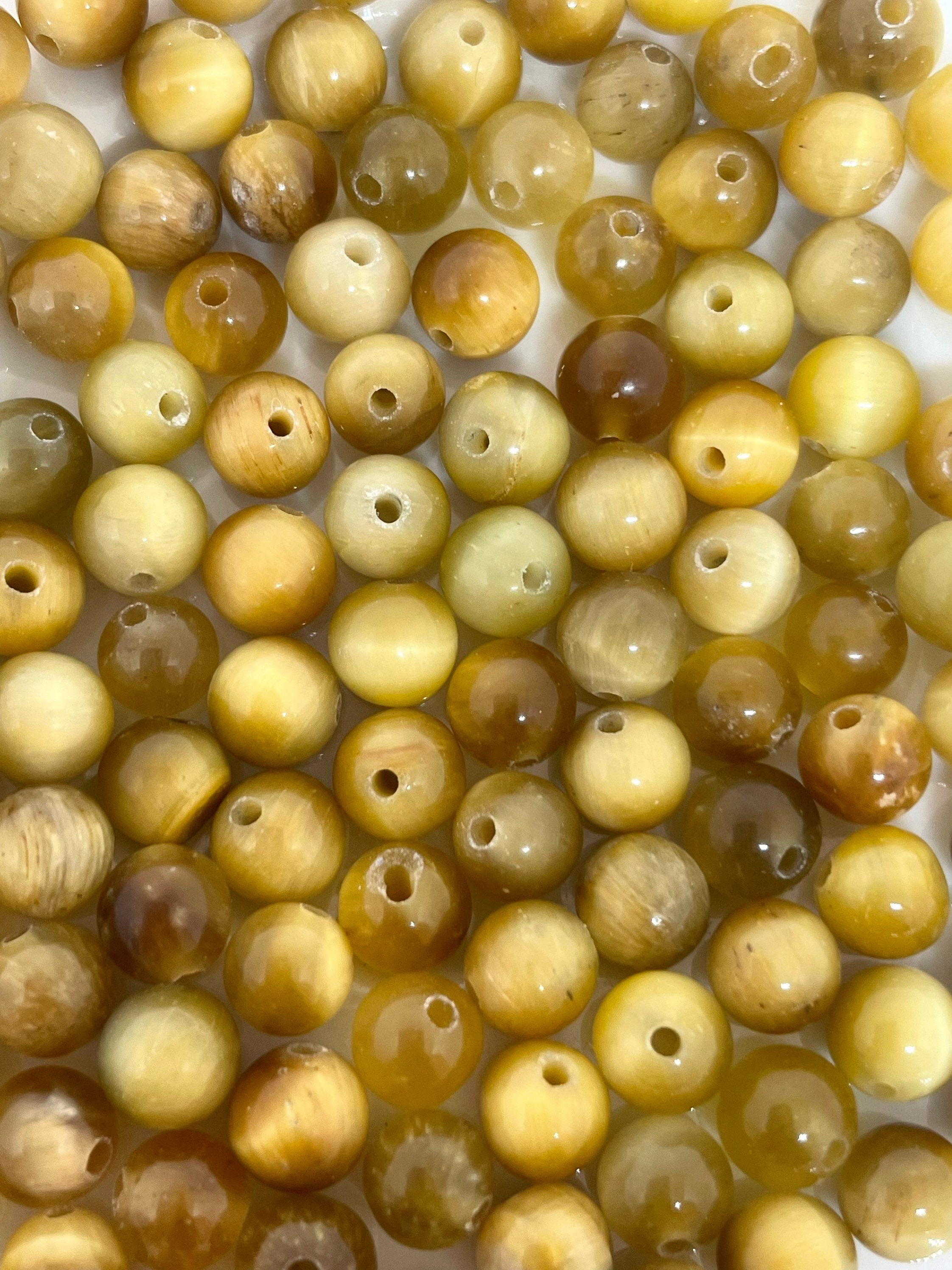 6mm Gold Tiger Eye Agate Beads