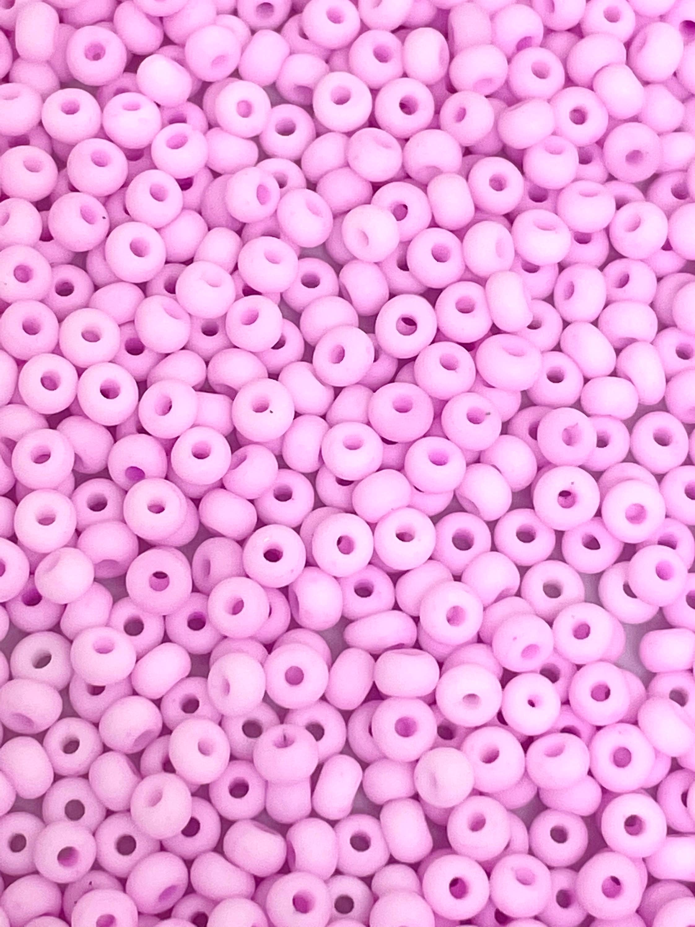 Tiny Pink Seed Beads, Pink Strawberry Ice Cream Matte Seed Beads for Jewelry Making, Czech Seed Beads made from Glass