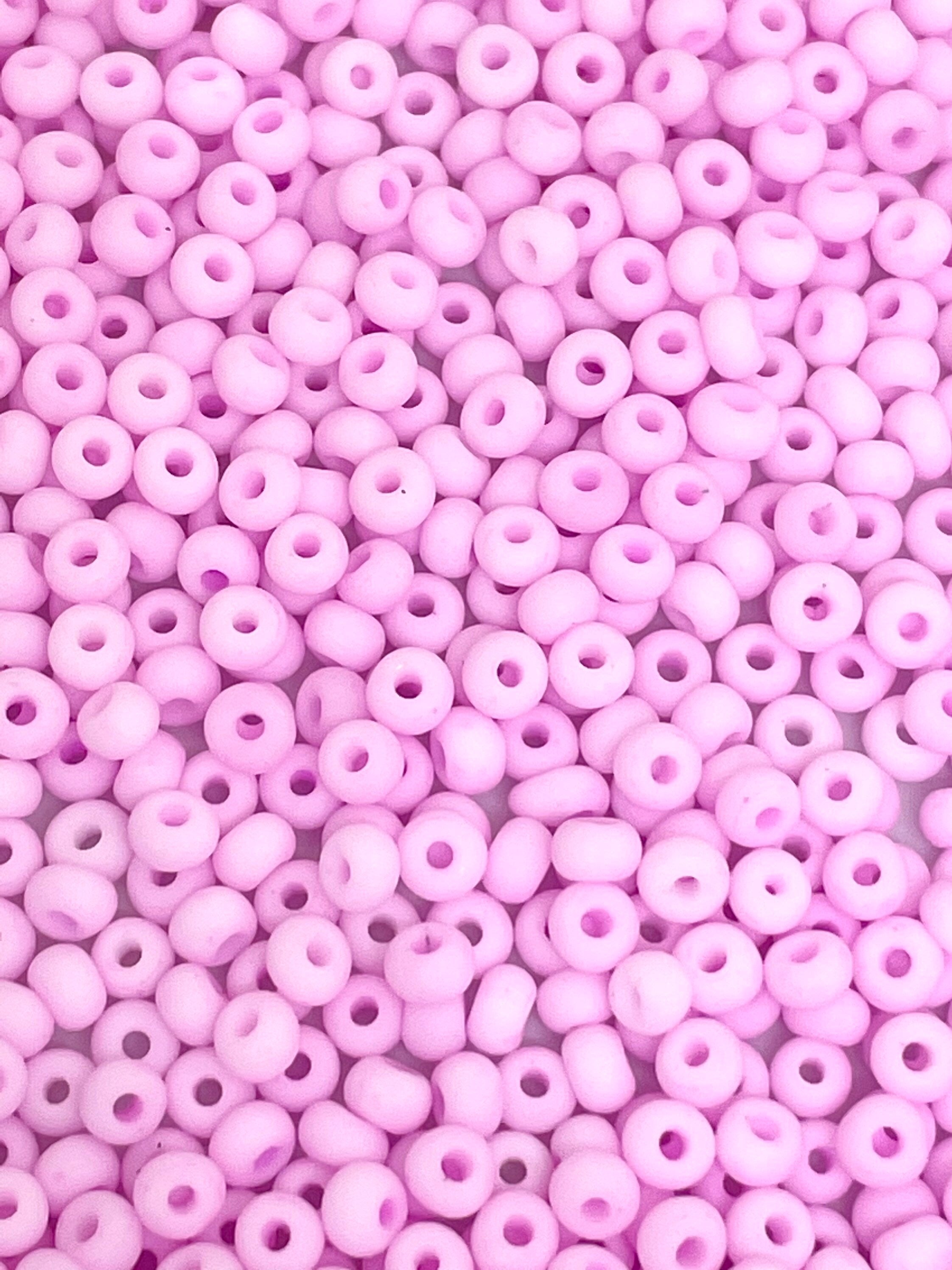 Tiny Pink Seed Beads, Pink Strawberry Ice Cream Matte Seed Beads for Jewelry Making, Czech Seed Beads made from Glass