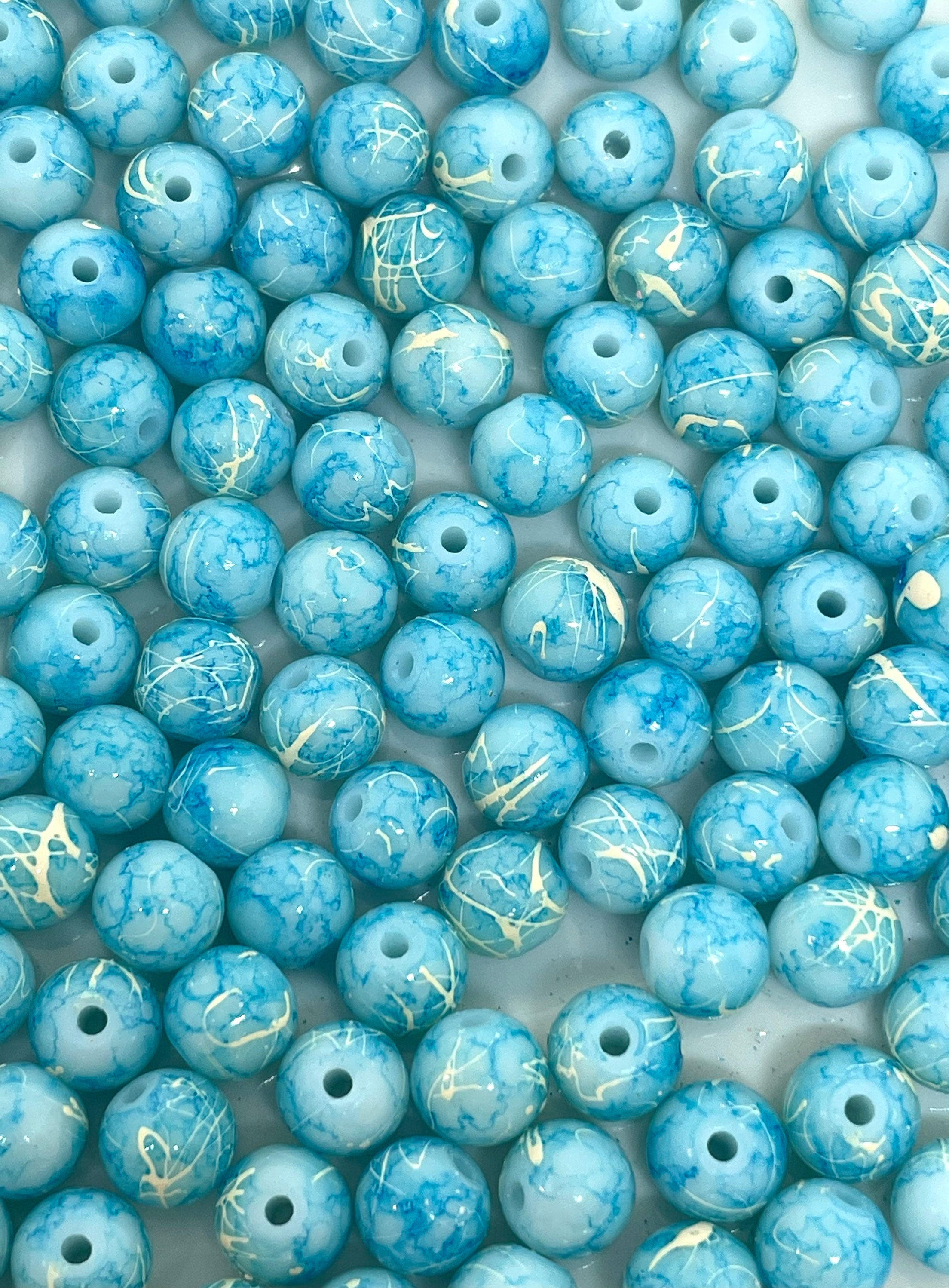 6mm Light Blue Beads