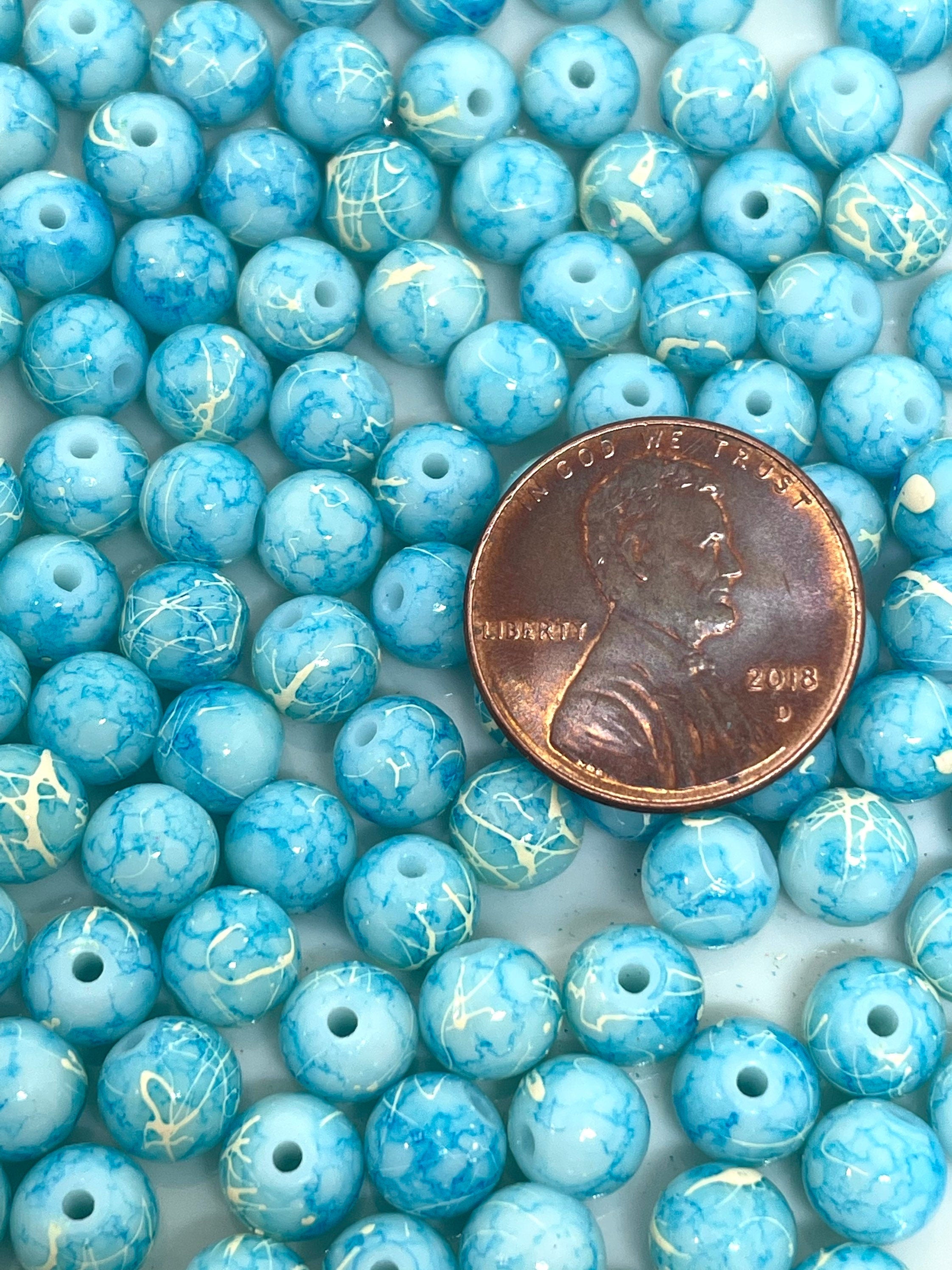 6mm Light Blue Beads