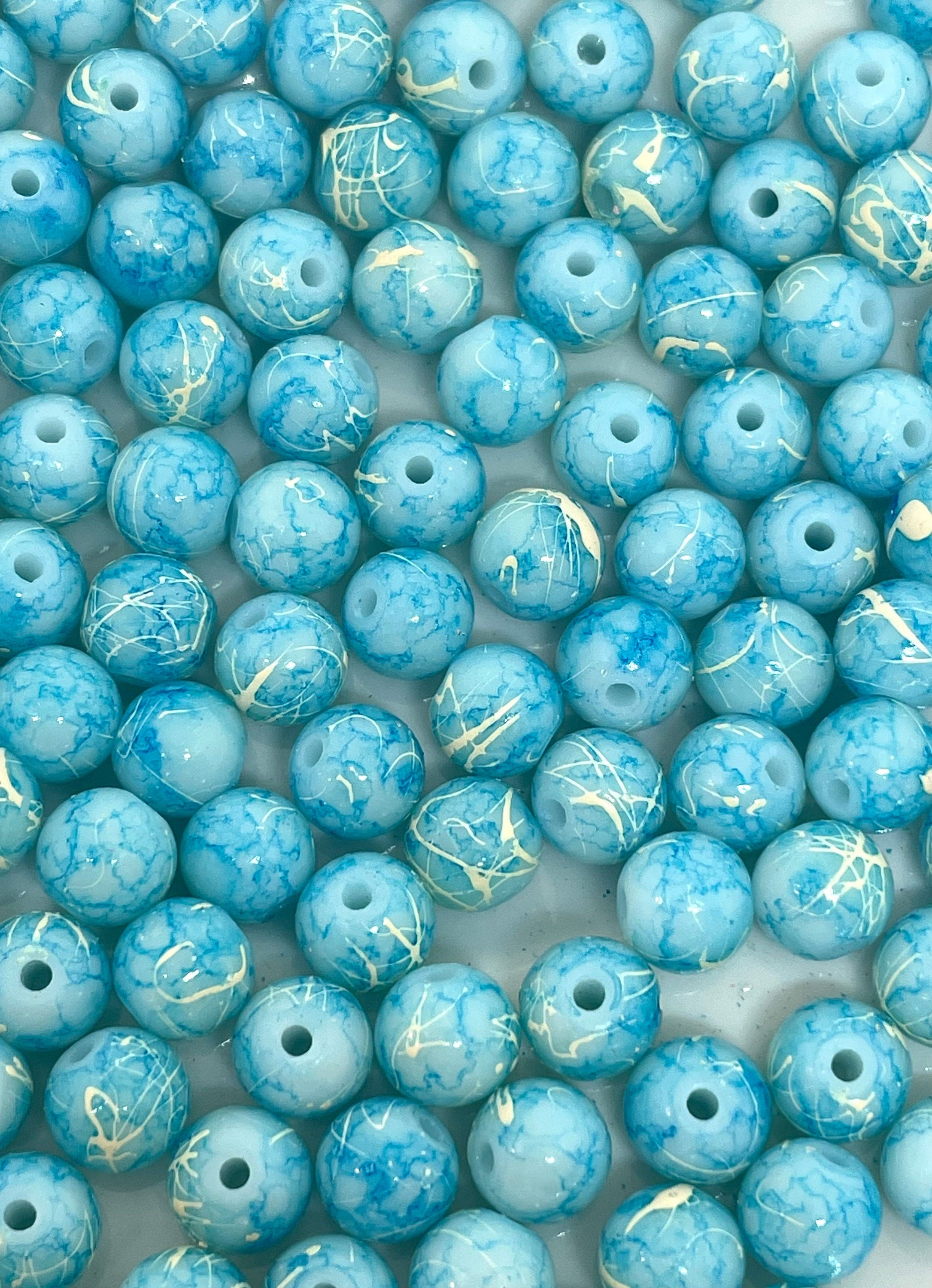 6mm Light Blue Beads