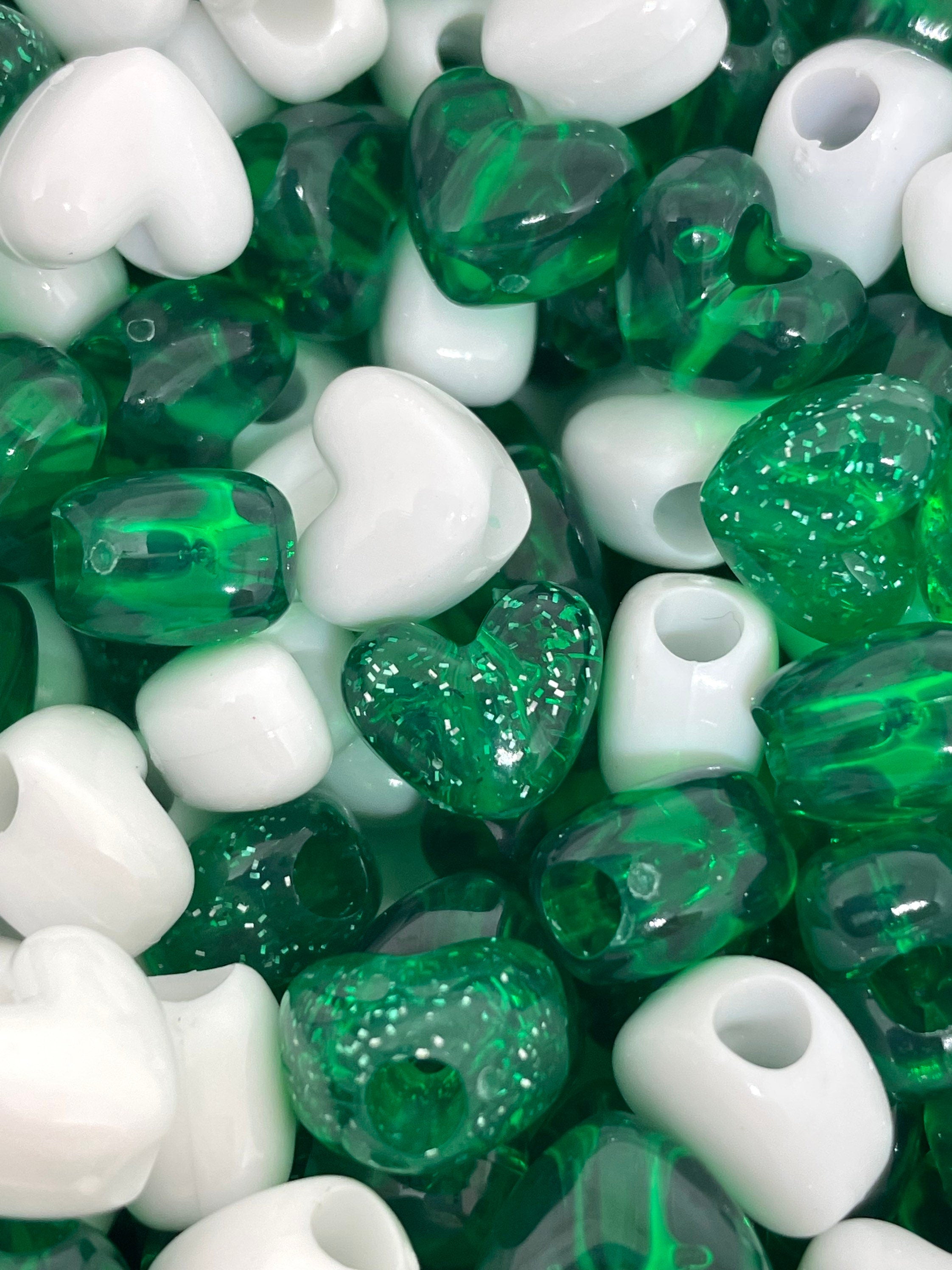 St Patricks Day Beads, Green Jewelry, Green Necklace, Green Bead Necklace, St Patrick's Day Jewelry, Green Necklace