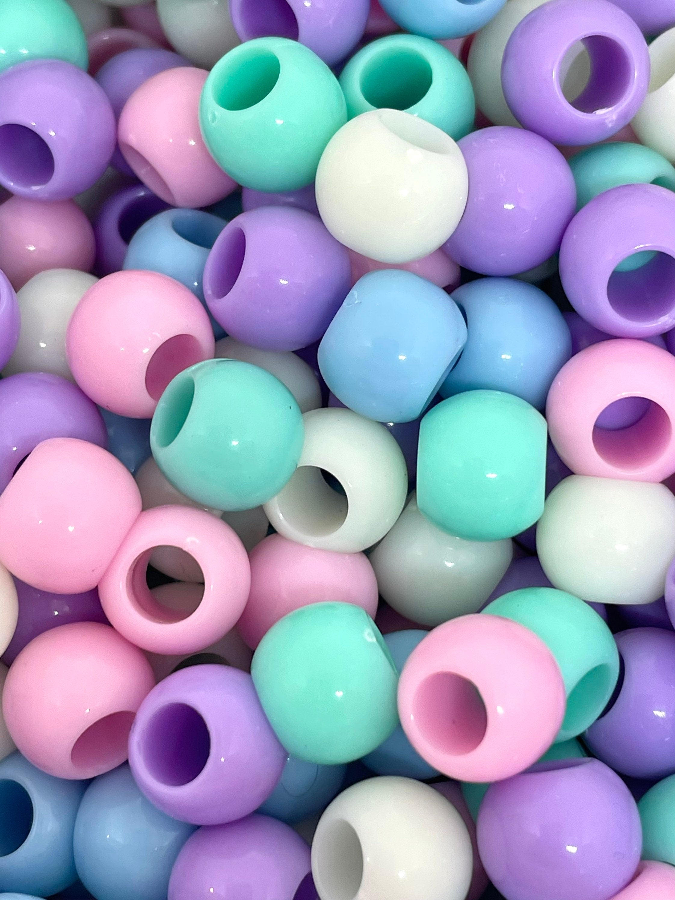 Pastel Pony Assorted Beads, Mixed Beads, Novelty Beads, Kandi Bead Mix, Easter Beads, Hair Beads, Braid Beads, Large Hole Beads