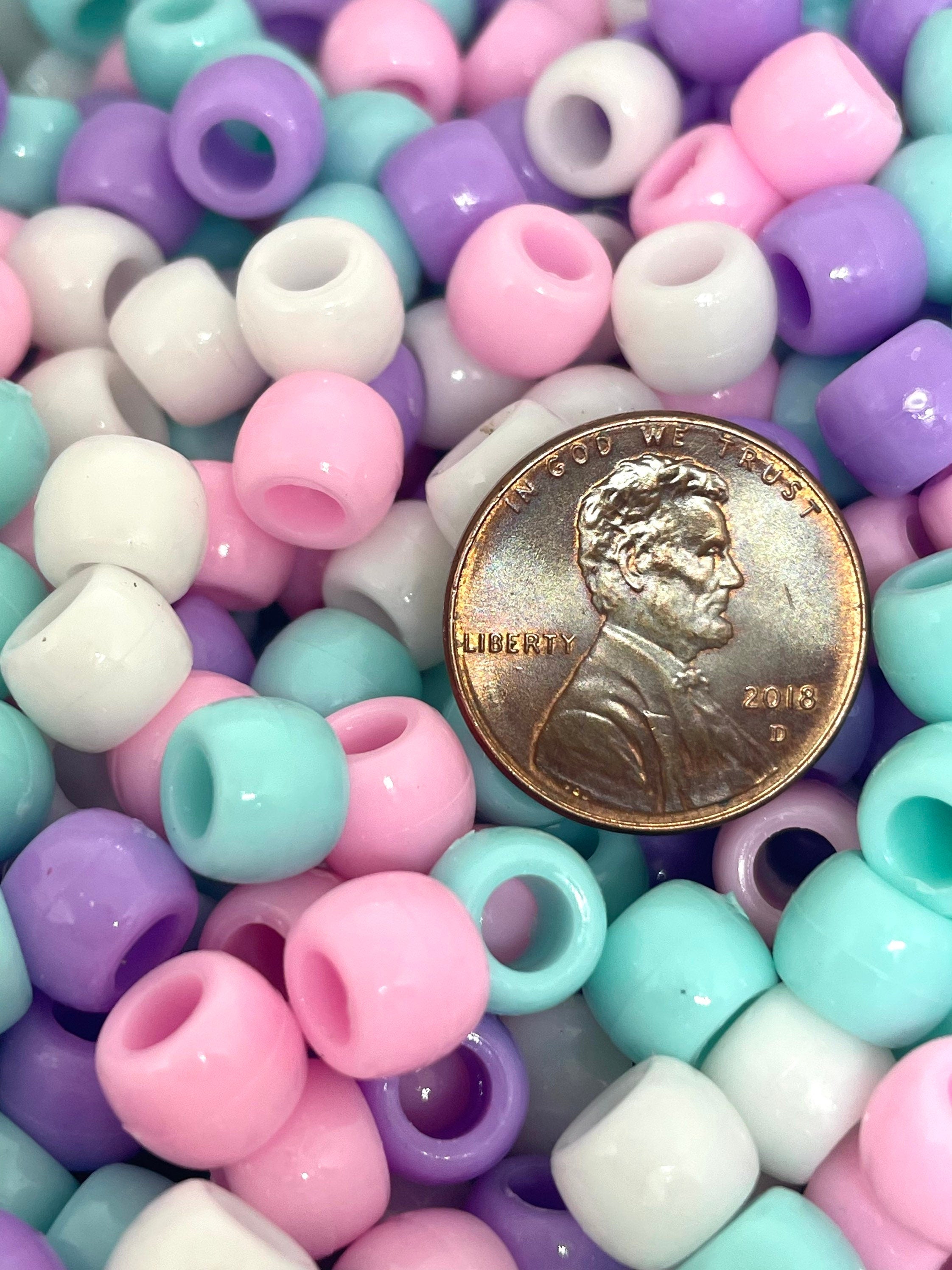 Pastel Pony Beads for Easter, Easter Beads for Jewelry Making, Pastel Beads for Kandi Bracelet, Fairy Kei Jewelry, Lolita Jewelry