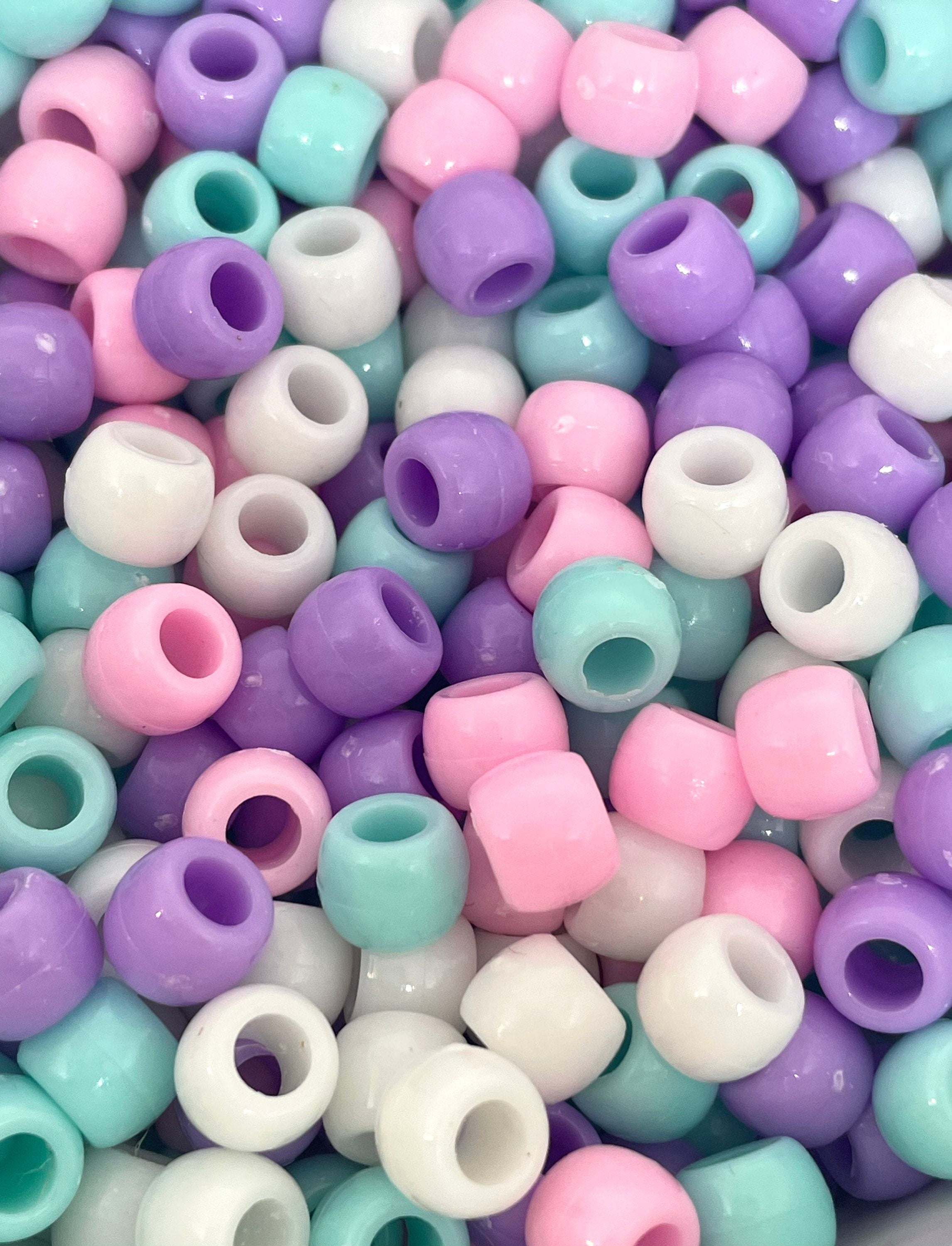 Pastel Pony Beads for Easter, Easter Beads for Jewelry Making, Pastel Beads for Kandi Bracelet, Fairy Kei Jewelry, Lolita Jewelry
