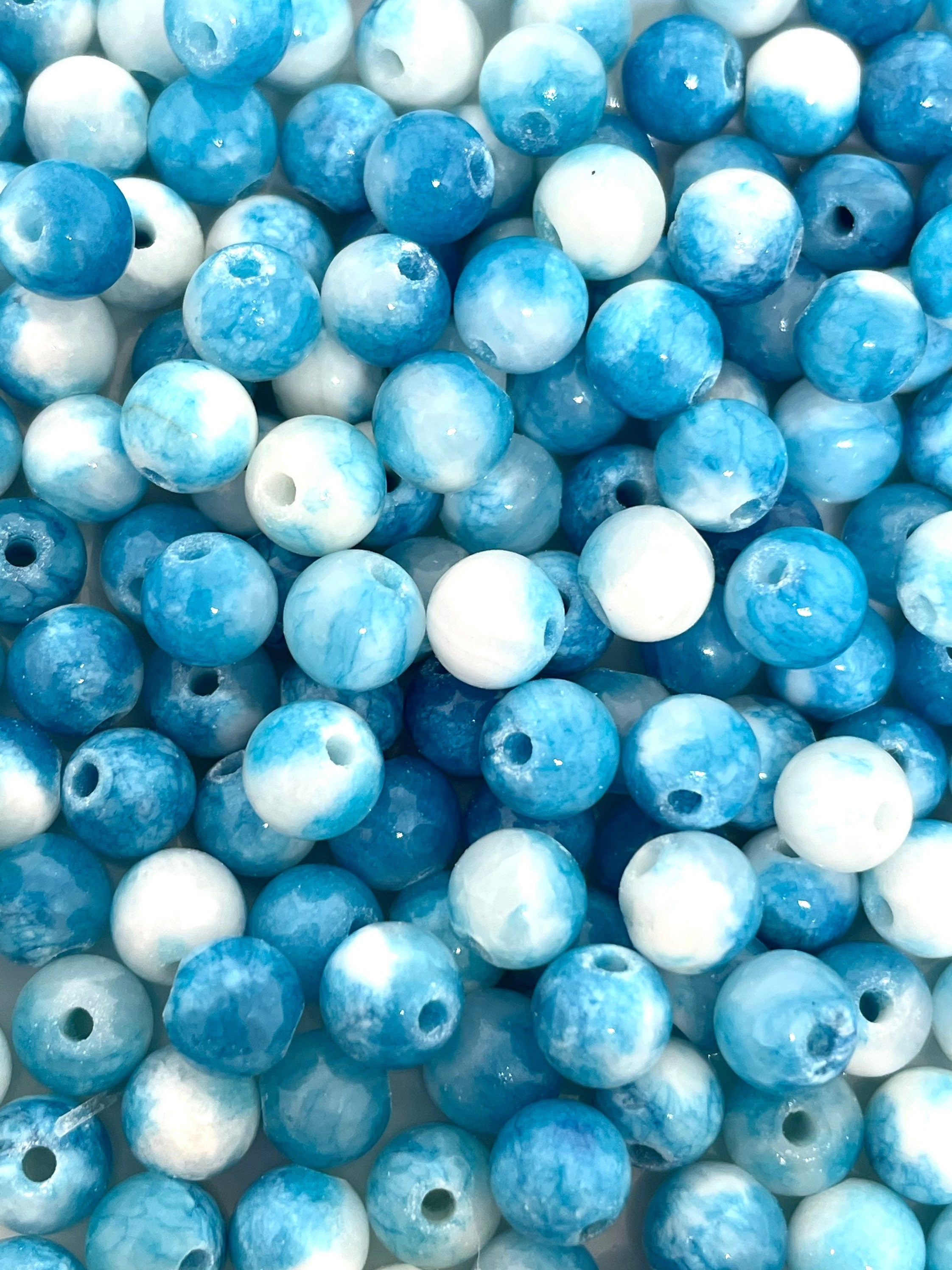 6mm Blue Sky and Cloud Beads