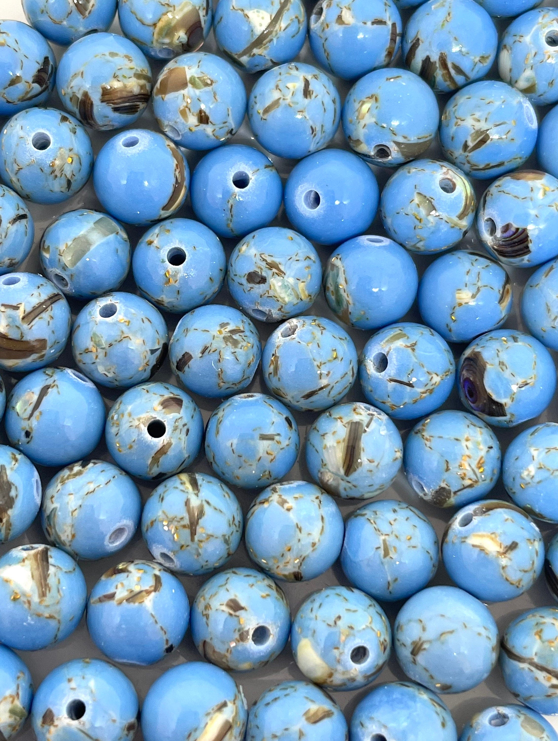 8mm Sky Blue Howlite Beads for Jewelry Making, Light Blue Stone Beads, Natural Stone Beads for Necklace
