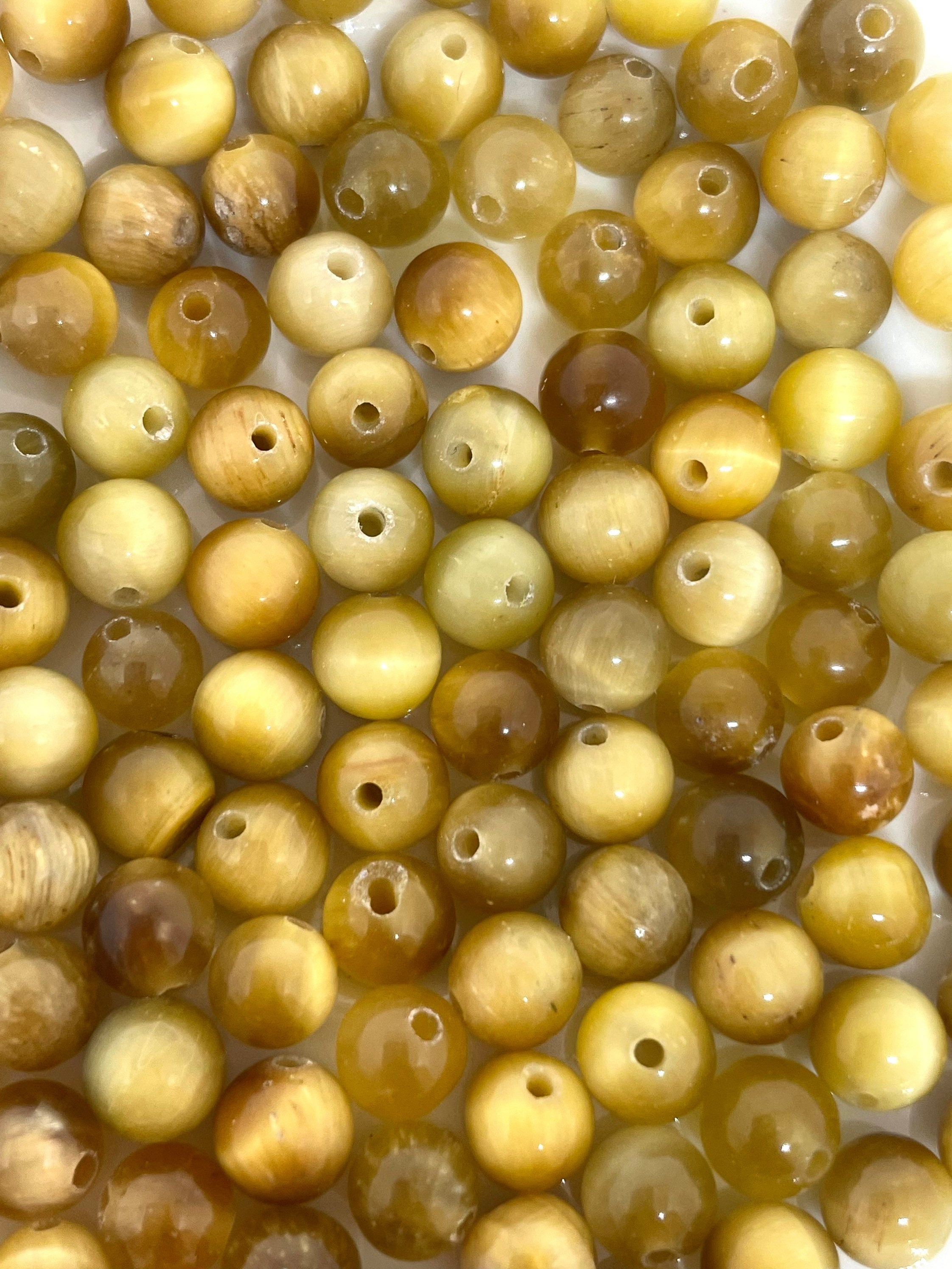 6mm Gold Tiger Eye Agate Beads