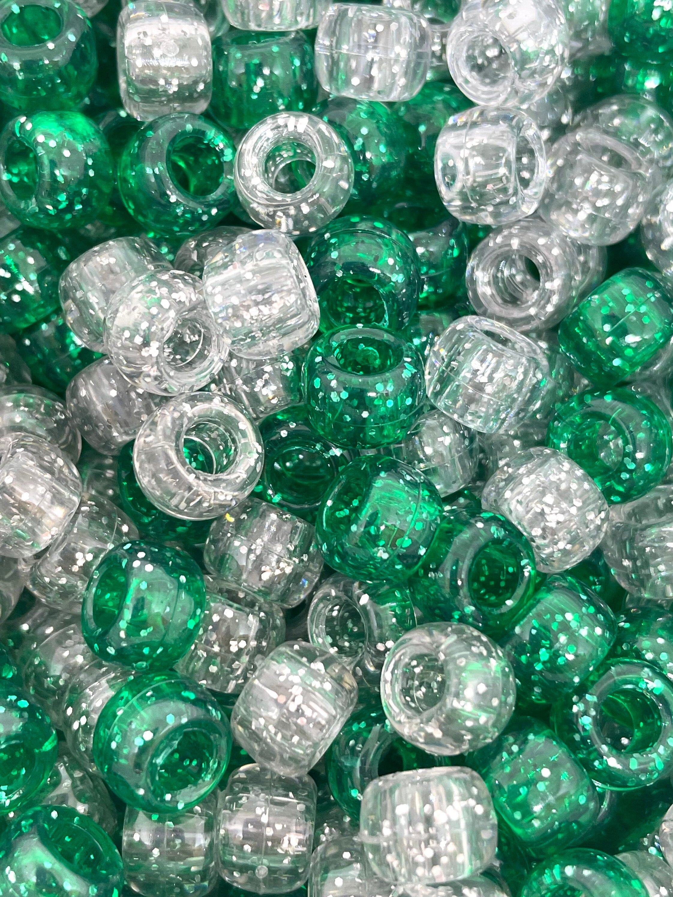 St. Patrick's Day Pony Beads, Saint Patrick's Day Beads for Jewelry Making, Green Beads for St. Patrick's Day, St. Patrick's Day Jewelry