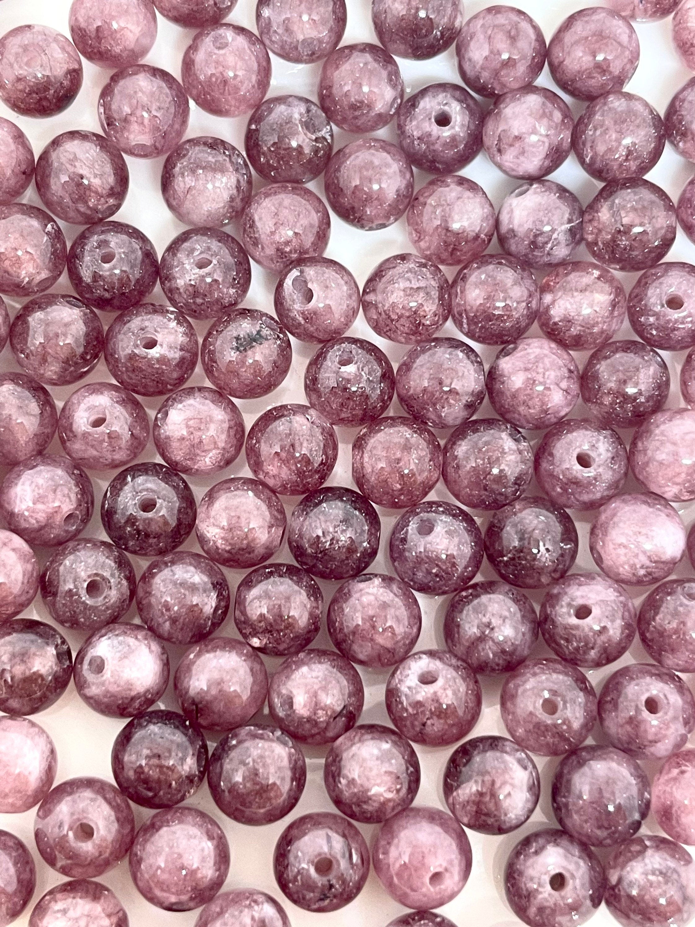 6mm Lepidolite Beads for Bracelet, necklace, Jewelry Making, Unique Beads, Purple Stone Beads