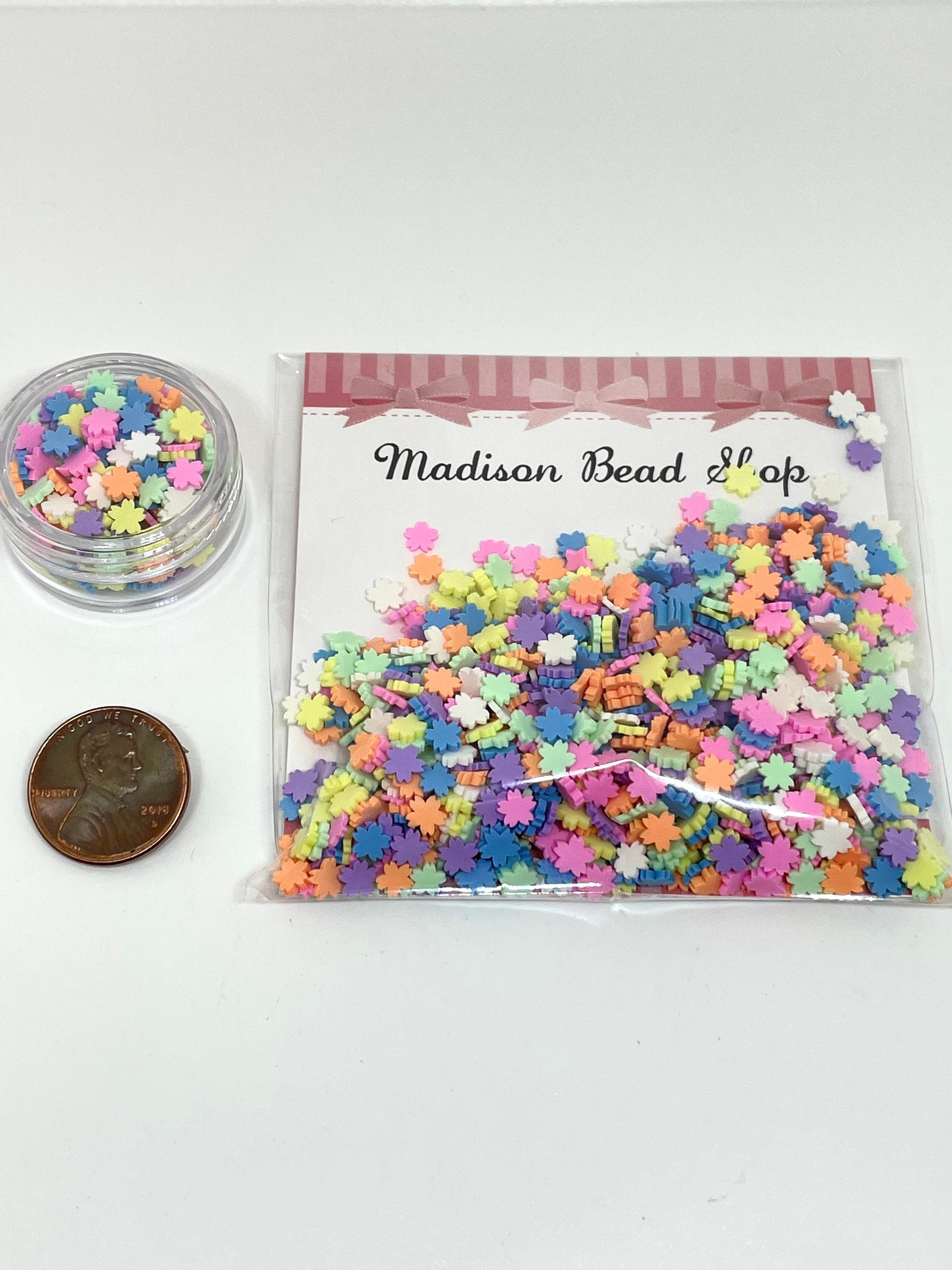 Sakura Fake Sprinkles Mix, Cherry Blossom Confetti Mix for Jewelry Making, Resin, Nail Art, Bright Colored Sprinkles